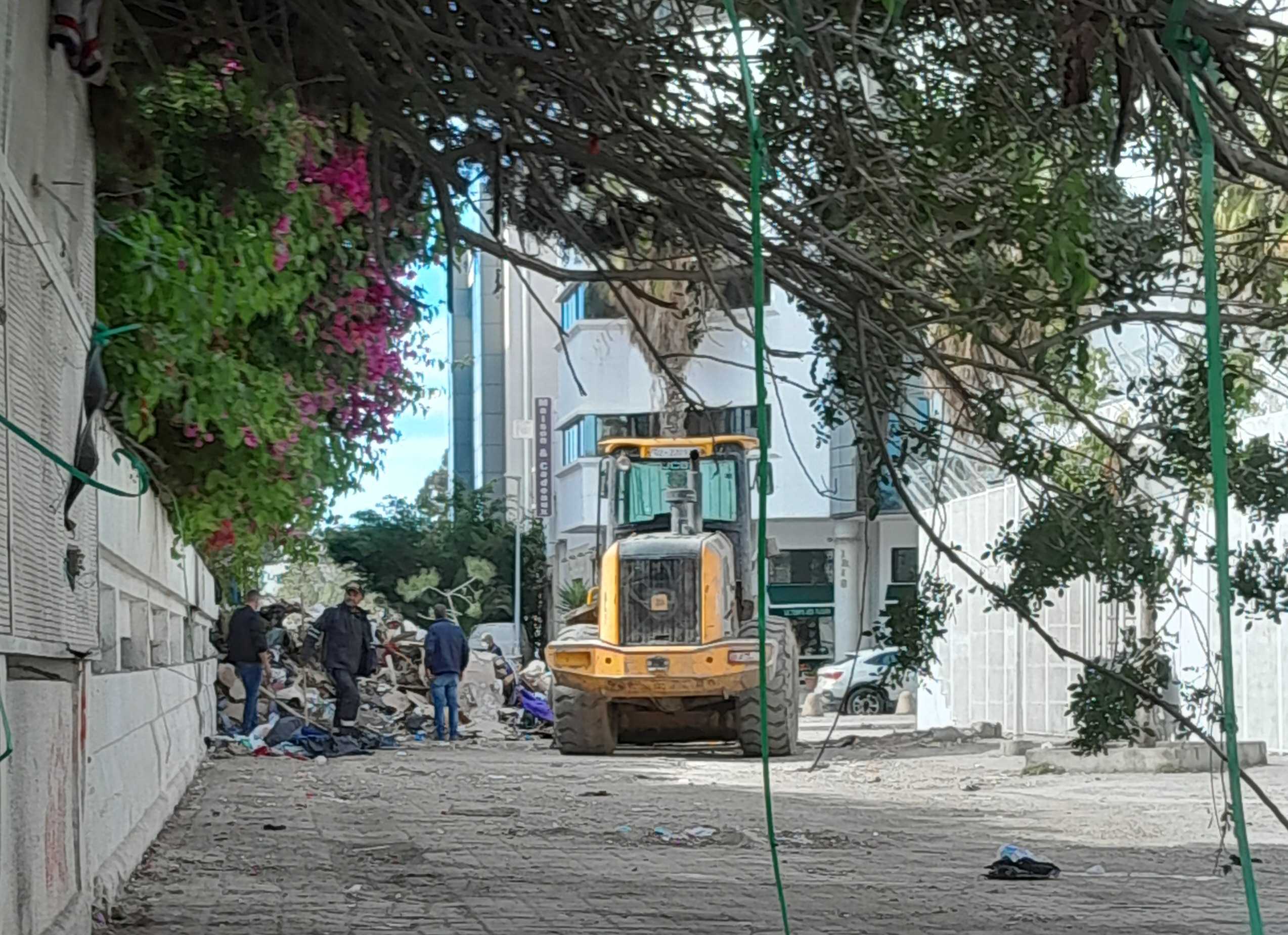 Crews clearing out the debris