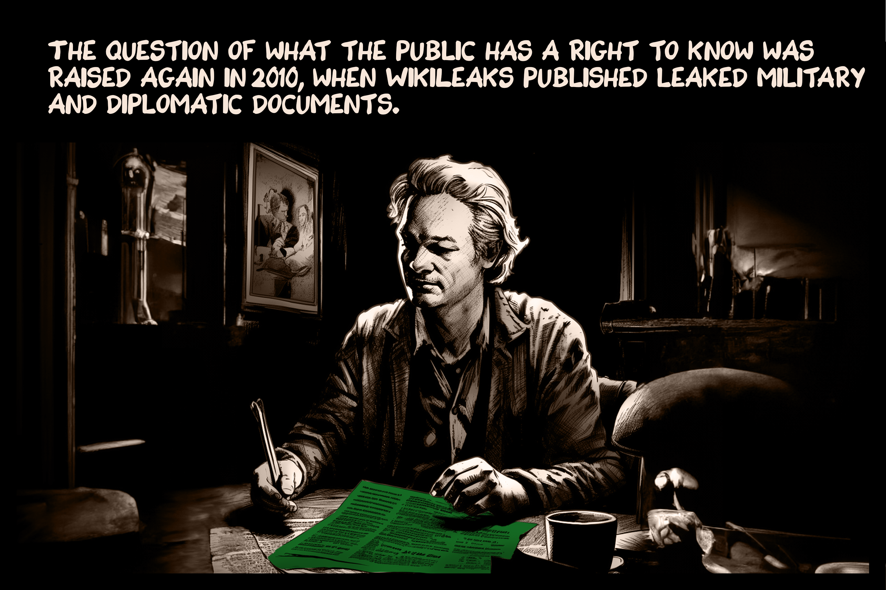 The question of what the public has a right to know was raised again in 2010, when WikiLeaks published secret military and diplomatic documents.