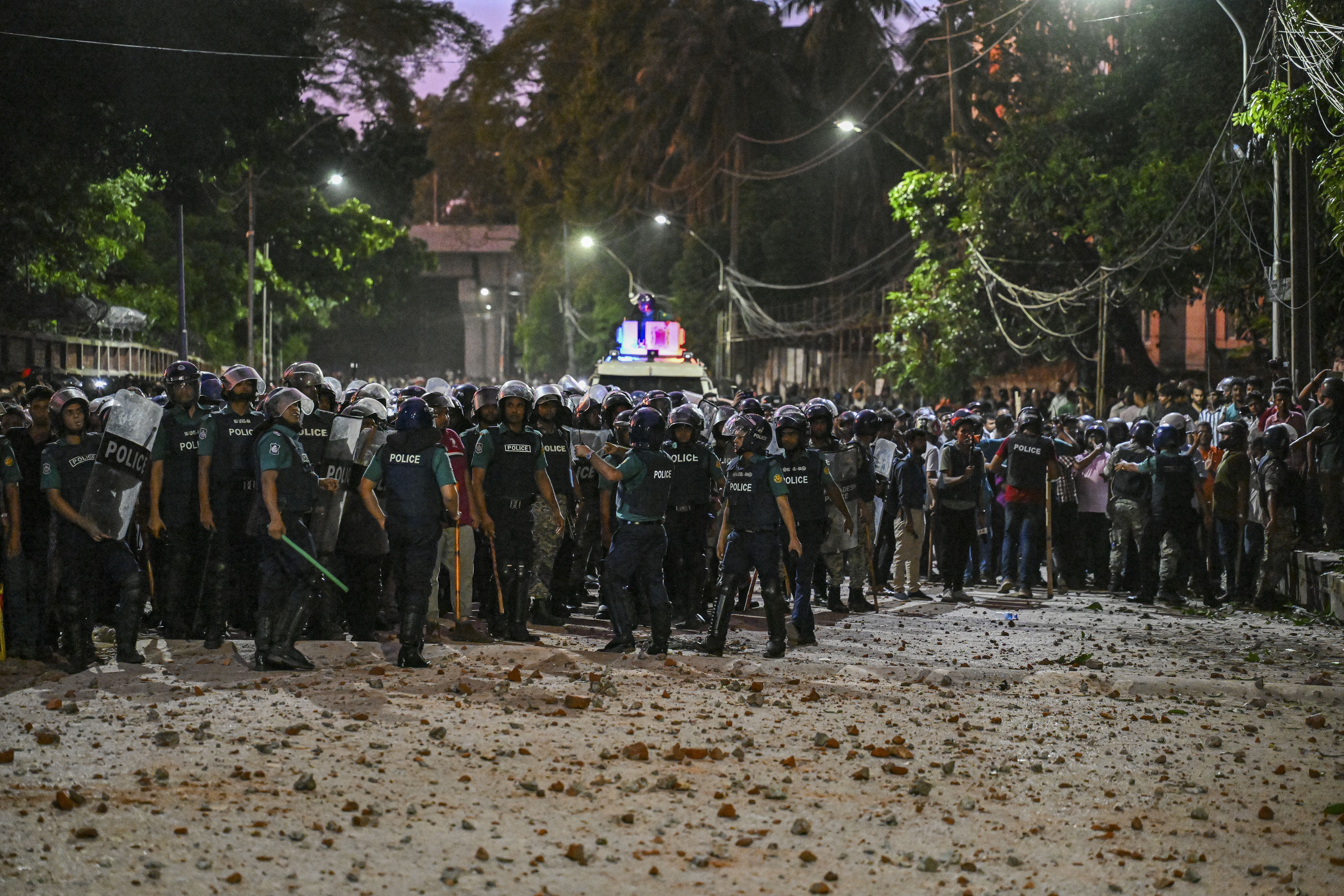 Photos: Violent student clashes leave scores injured in Bangladesh