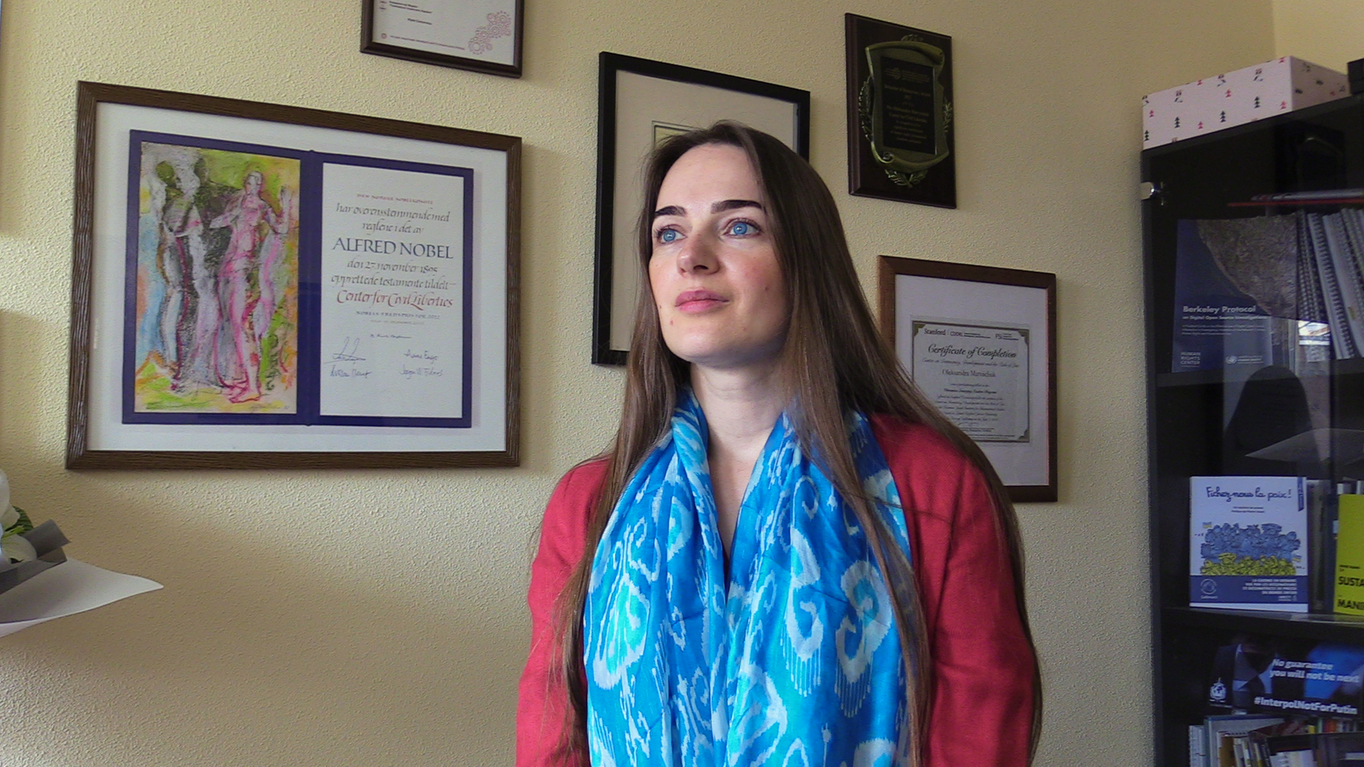 Oleksandra Matviichuk in her Kyiv office-1720795188