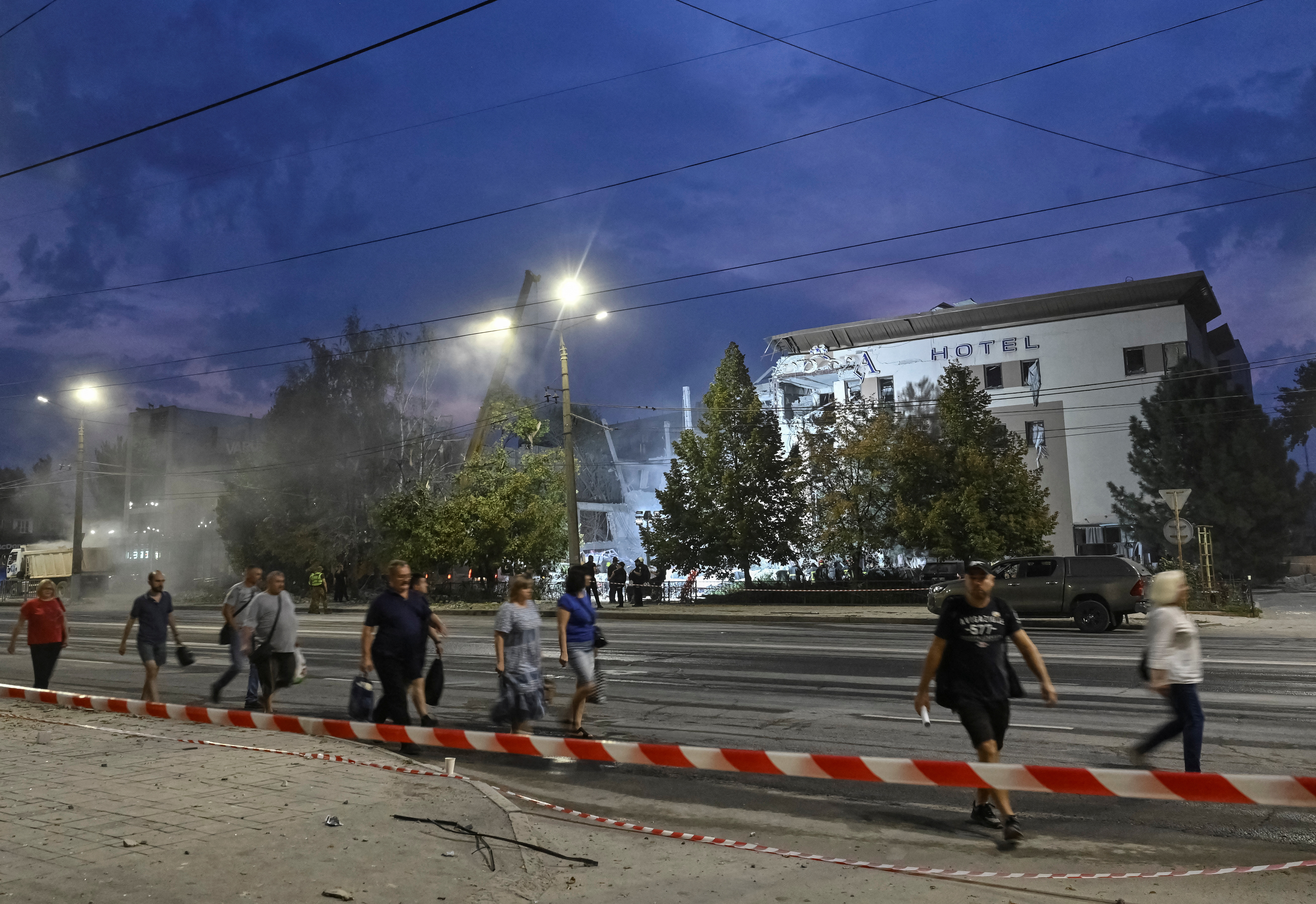 Aftermath of a Russian missile attack in Kryvyi Rih