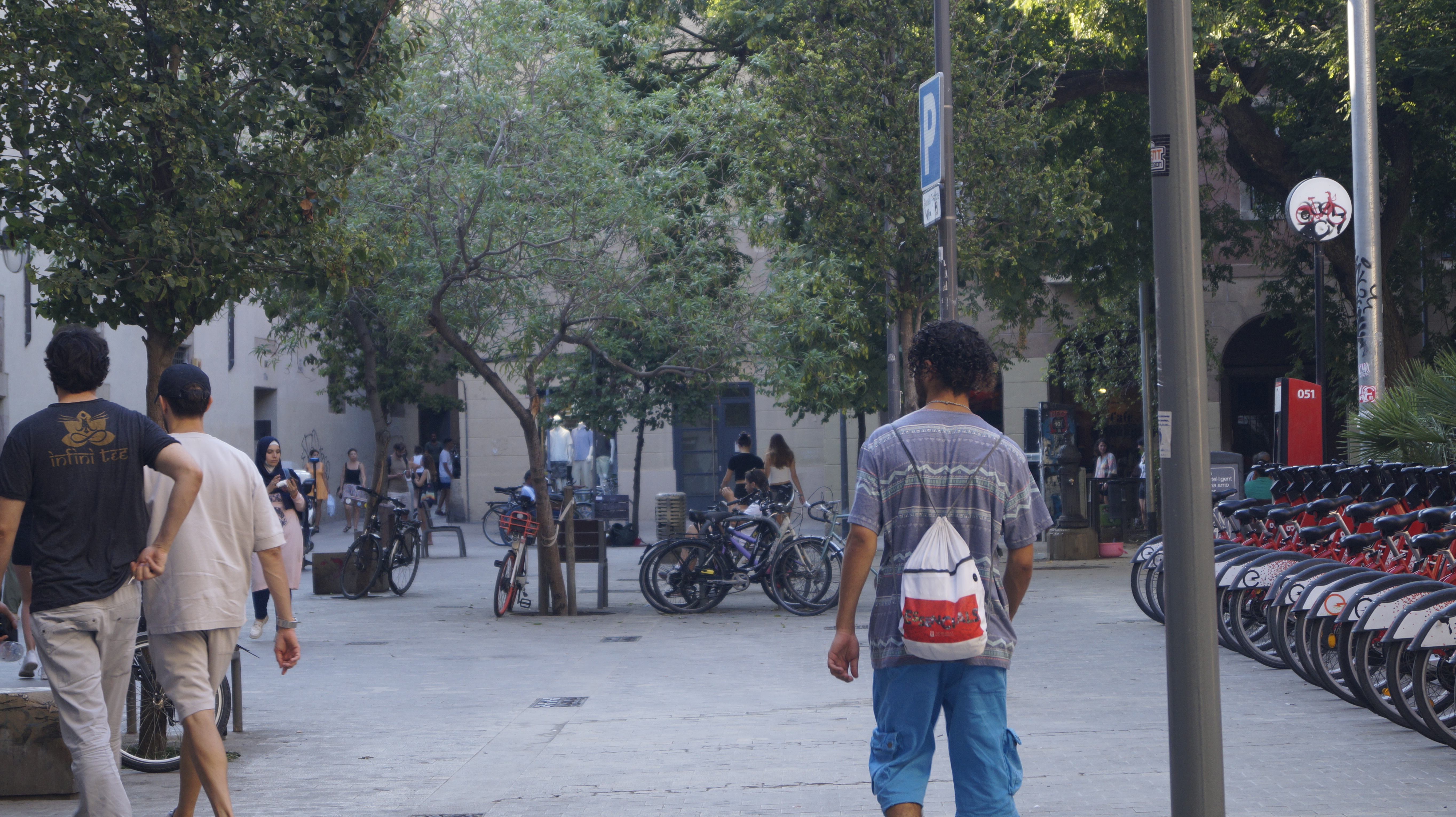Ilyas, who is just 18, walks the streets of Barcelona each day looking for work. Tonight he will sleep in a park as the local shelters are full [Bianca Carrera/Al Jazeera]
