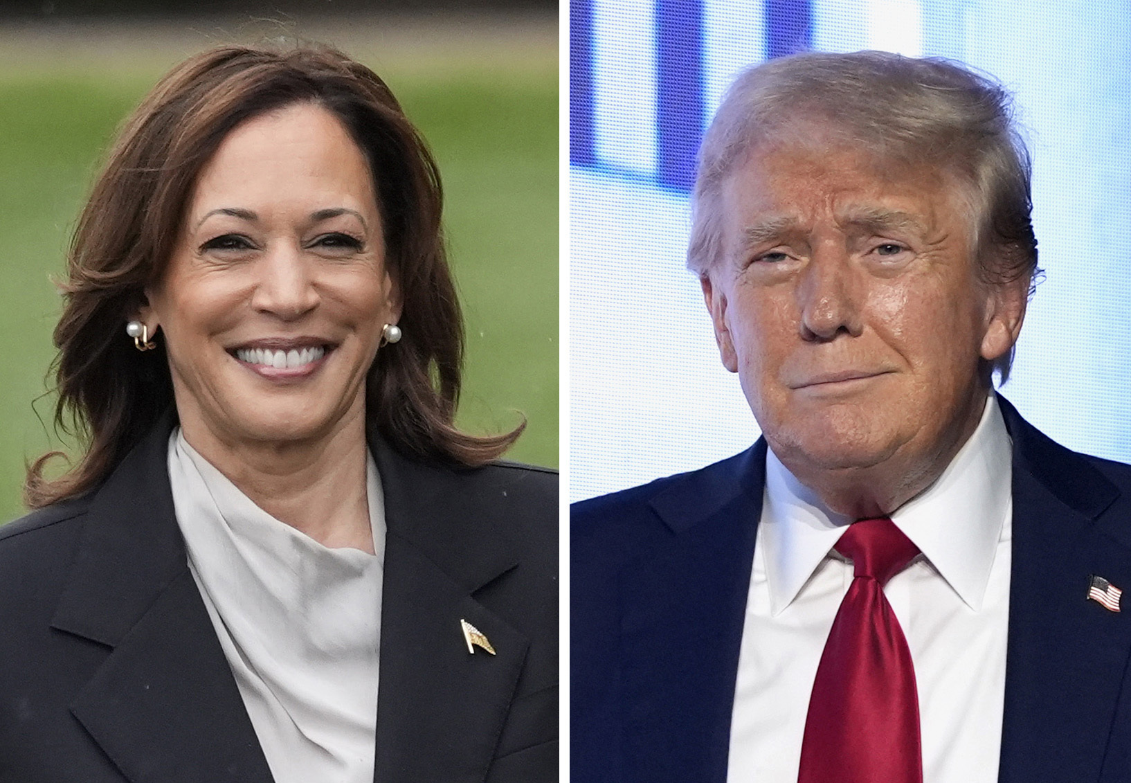 Kamala Harris and Trump