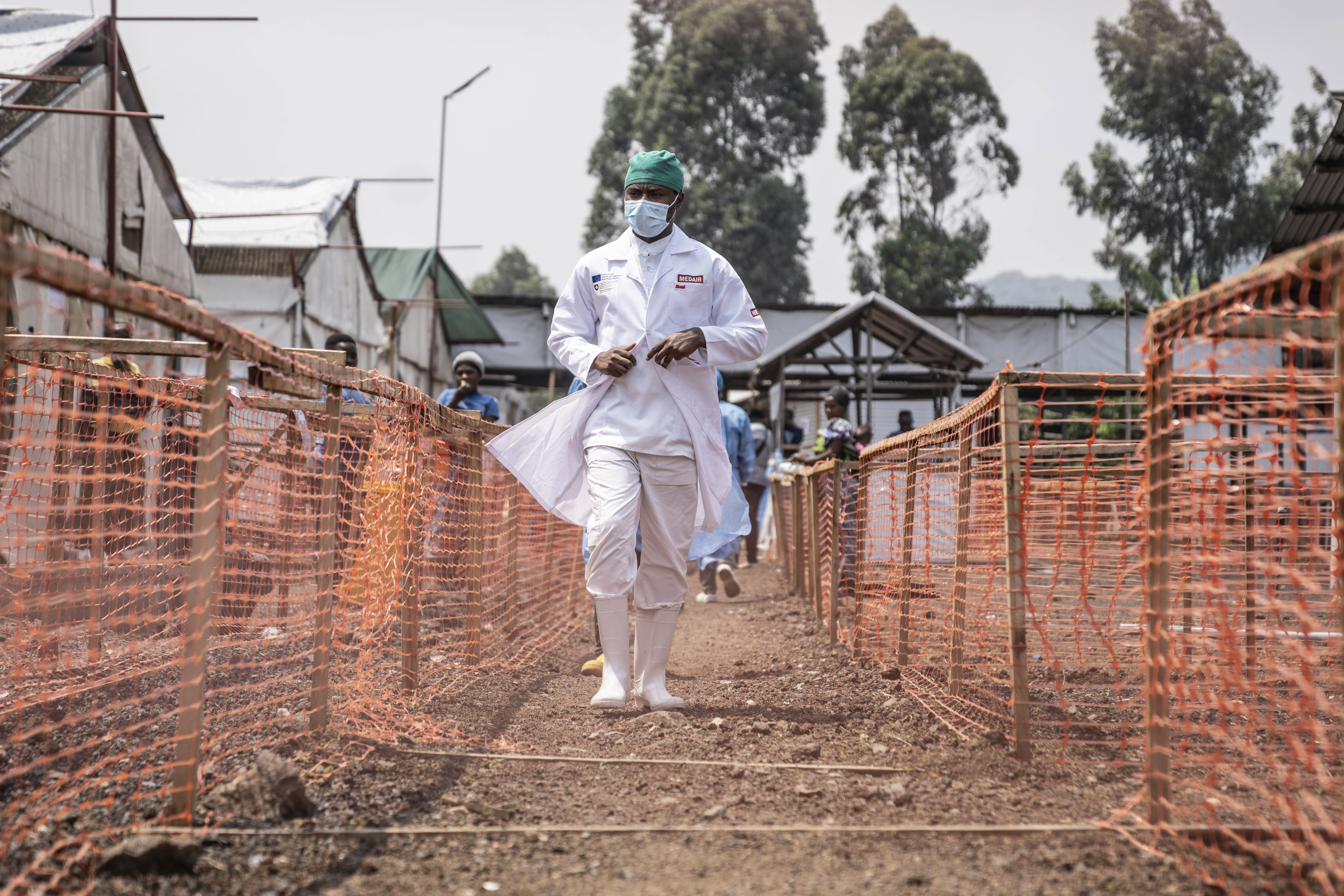 A healthcare worker in DRC