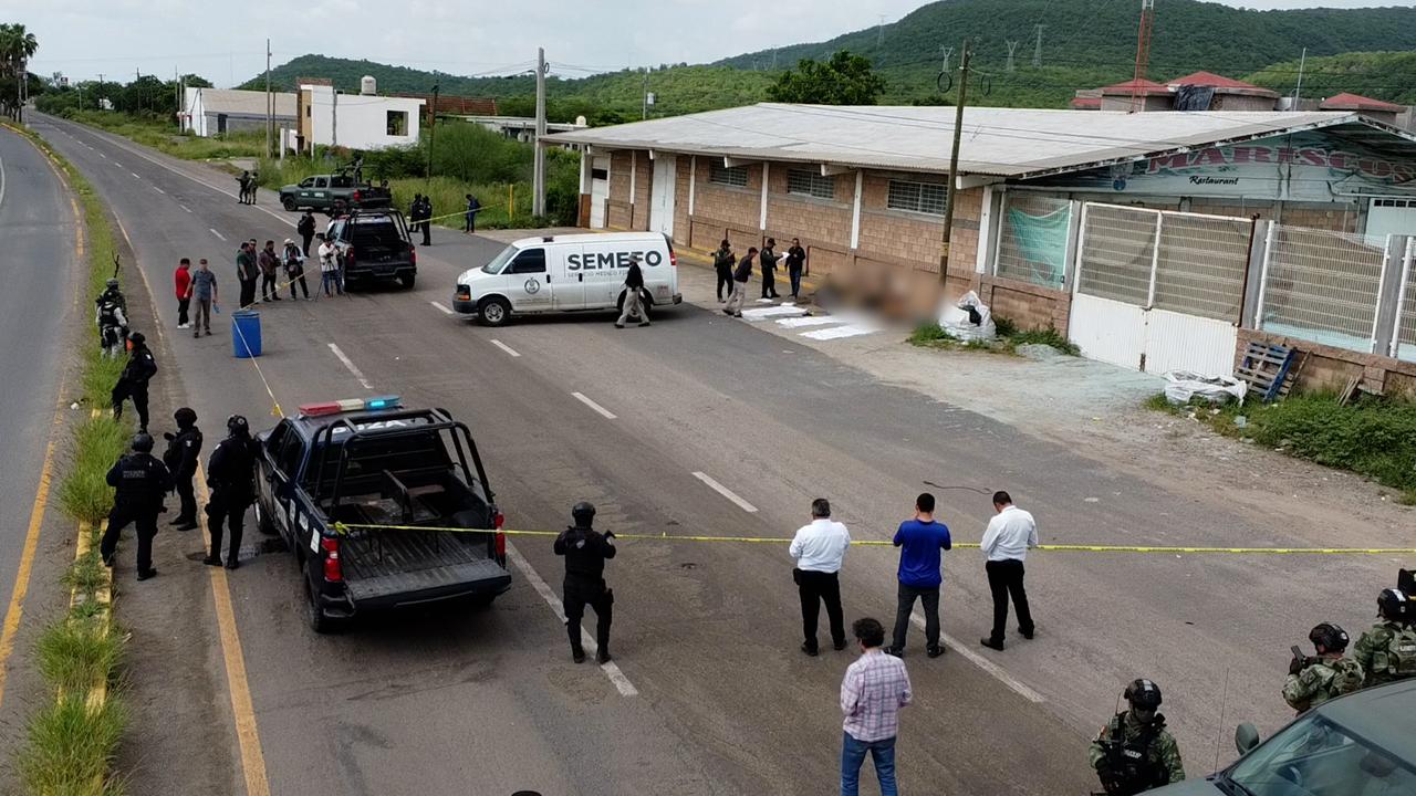 A crime scene in Culiacan, Mexico, where at least 90 people have been killed in a recent drug cartel war. September 2024. [John Holman/Al Jazeera]