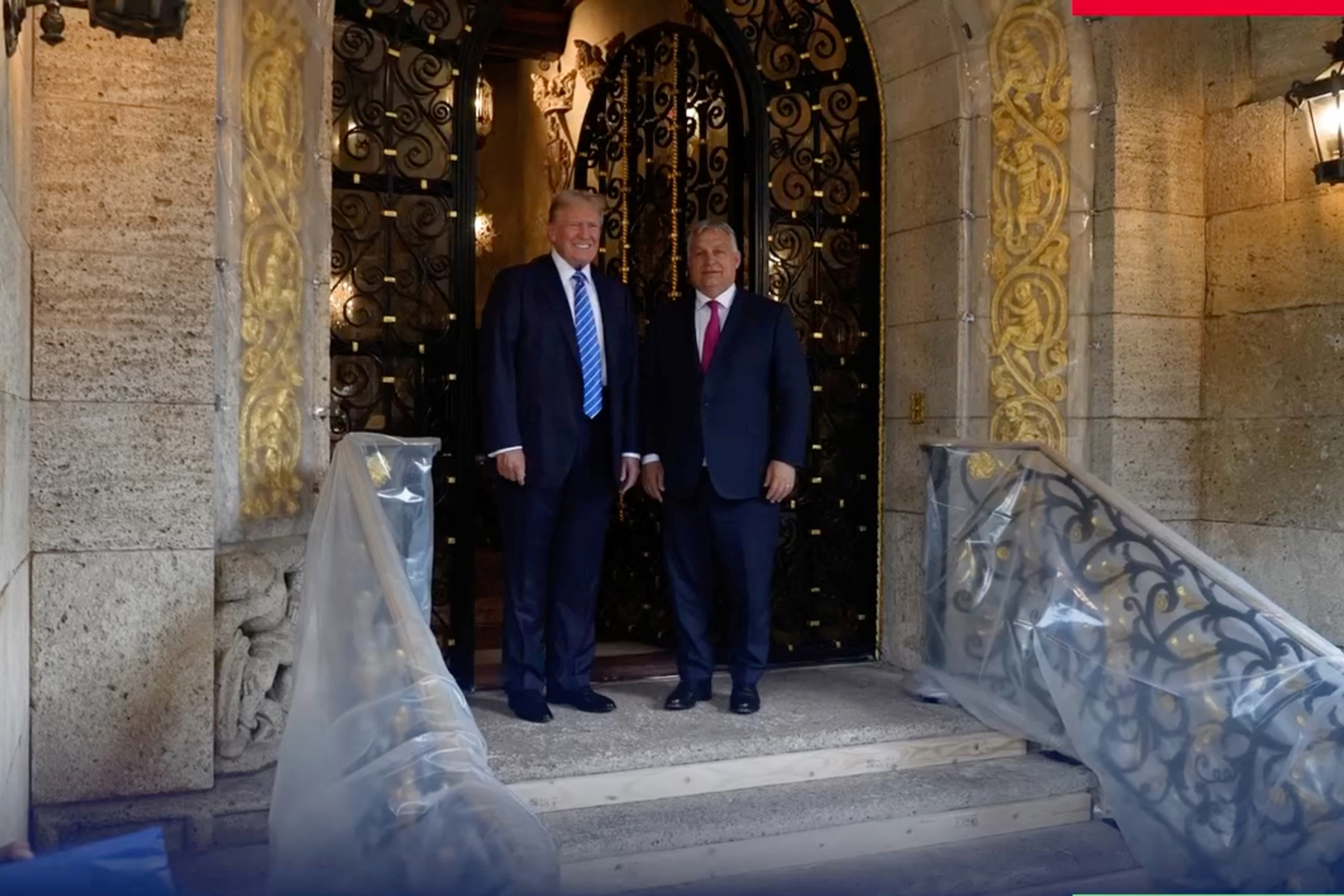 Hungarian Prime Minister Viktor Orban meets Donald Trump in Palm Beach, Florida, US