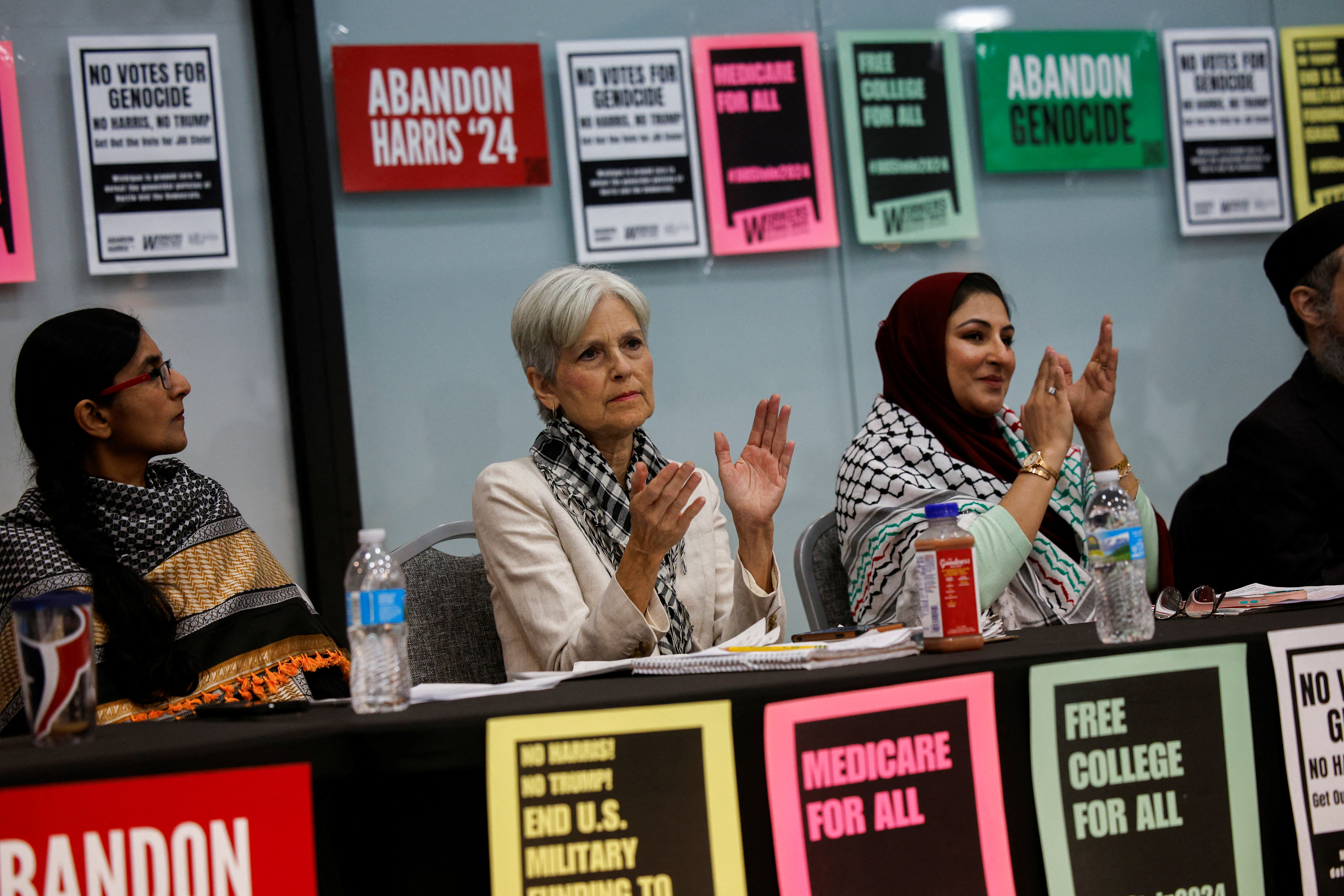 Green Party presidential nominee Jill Stein attends a rally in Dearborn, Michigan.