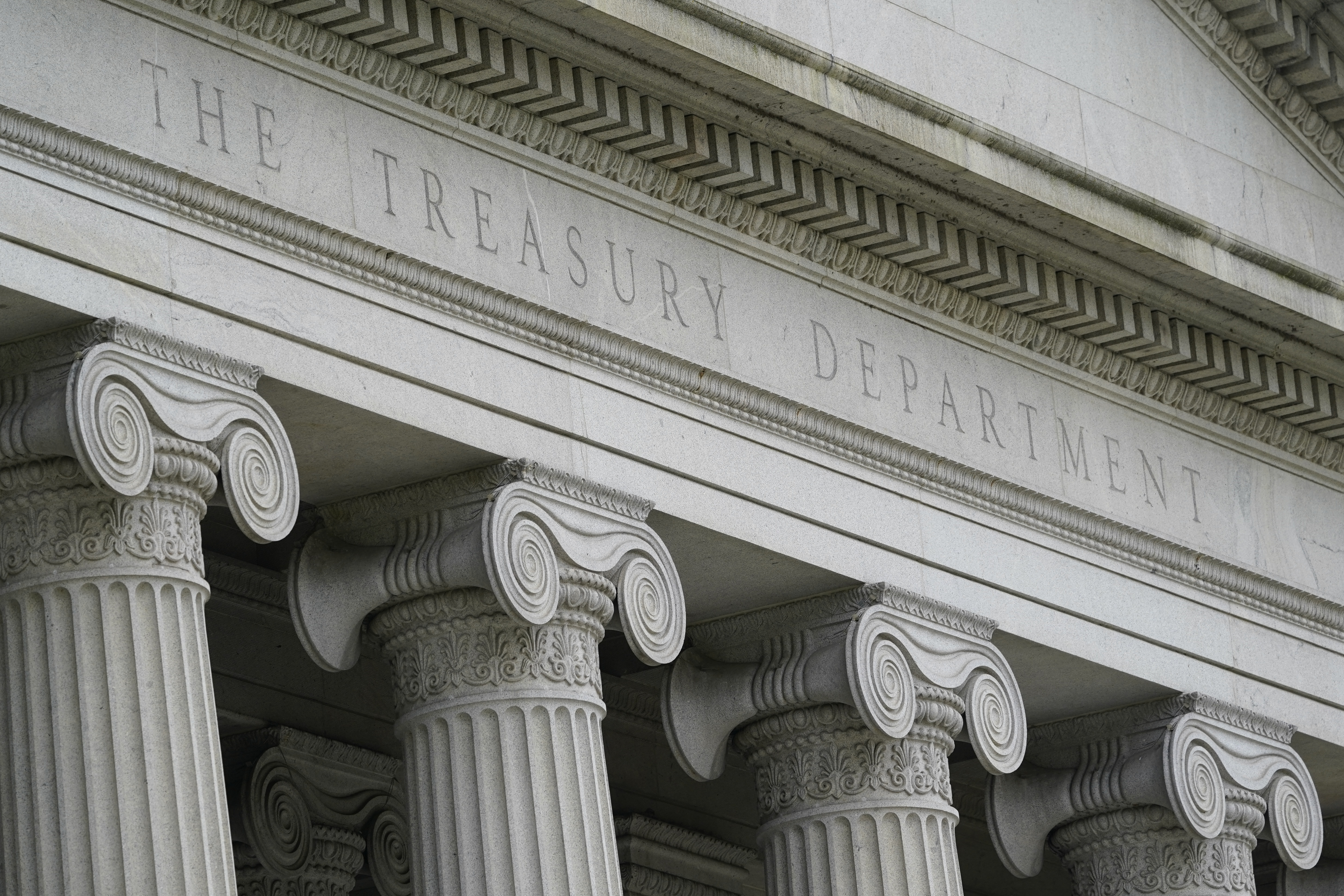 The US Treasury Building.