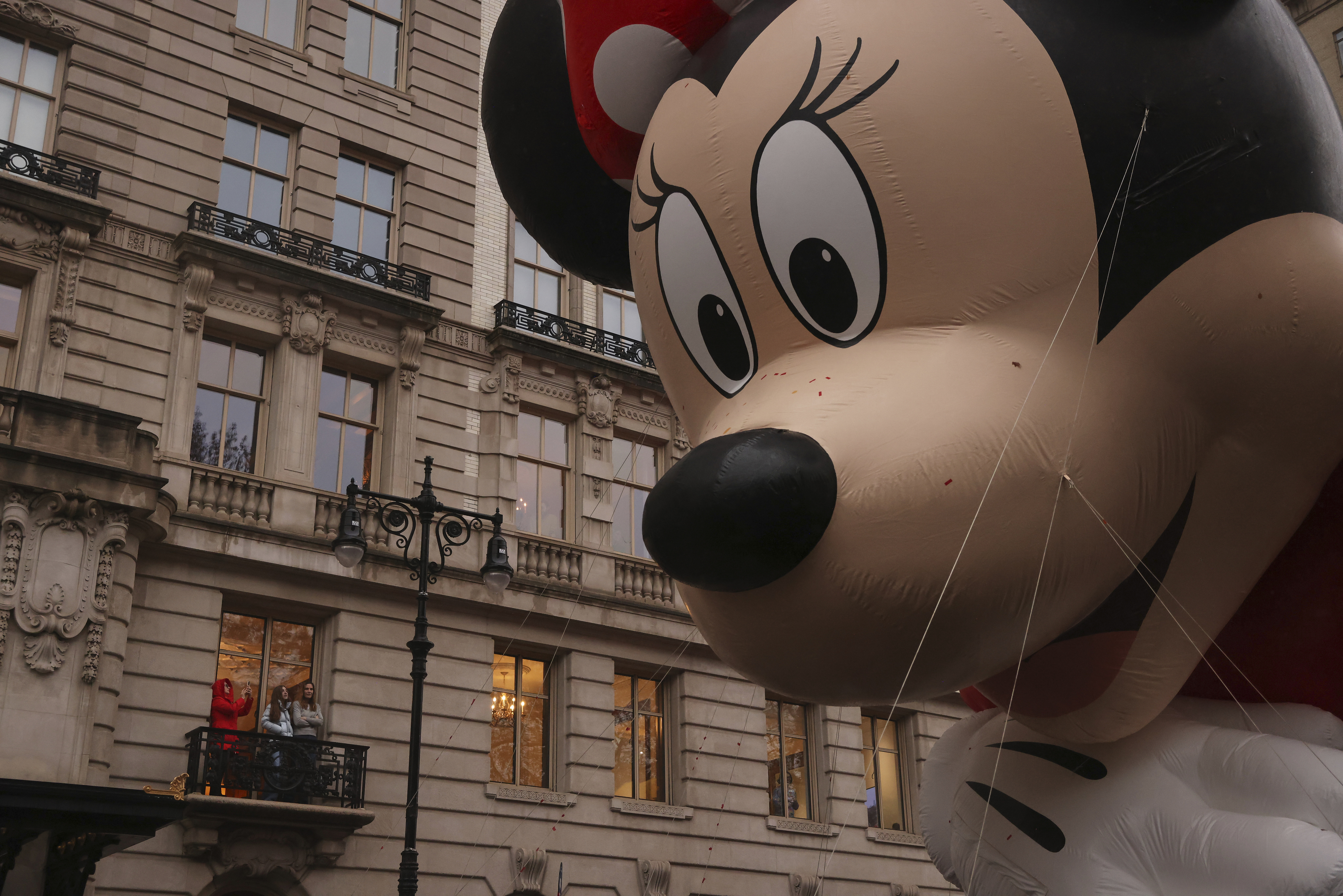 A Minnie Mouse balloon in the Macy's Thanksgiving Day parade