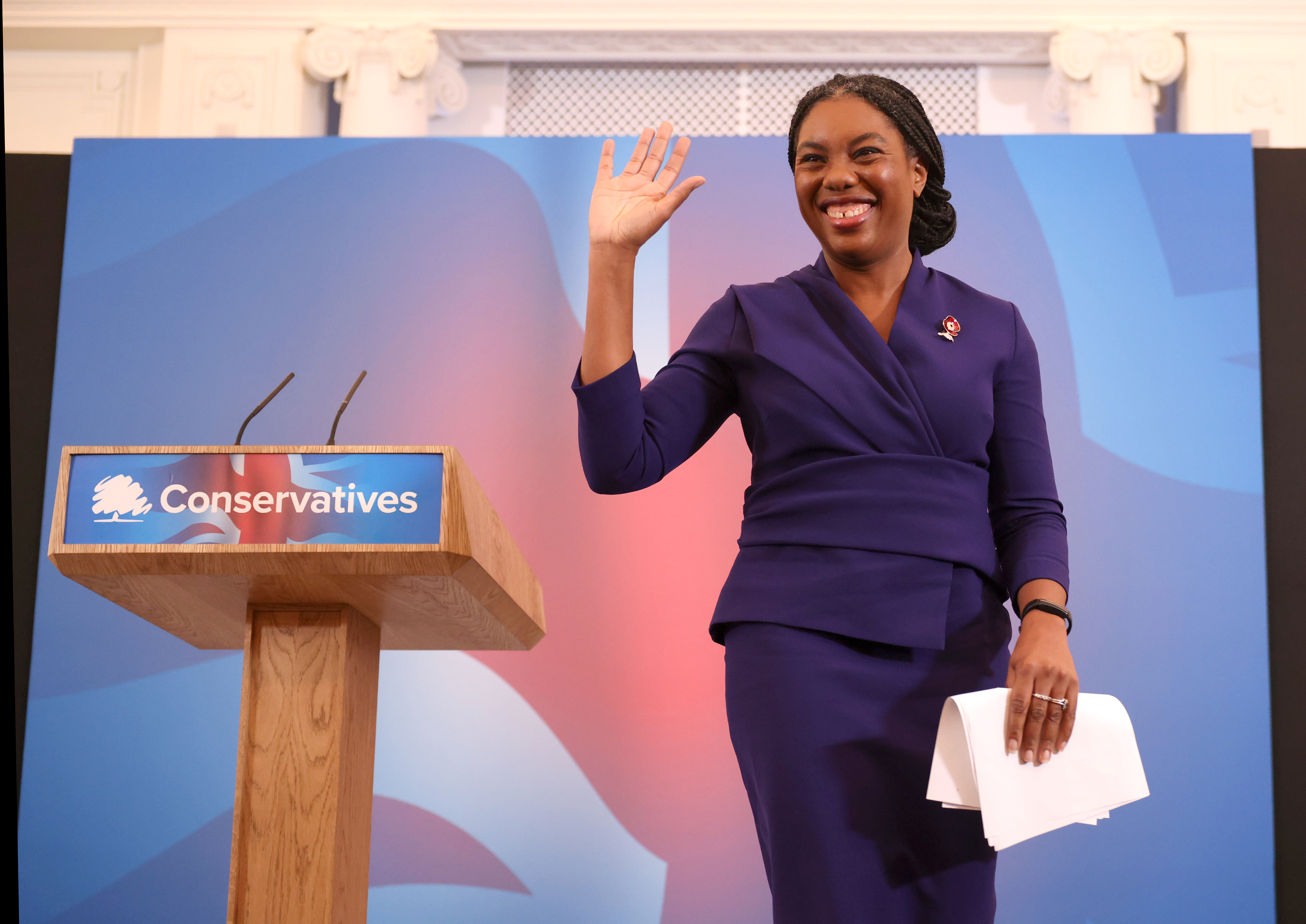 Kemi Badenoch gives a speech after becoming the new leader of the Conservative Party on November 2, 2024 in London, England [Dan Kitwood/Getty Images]