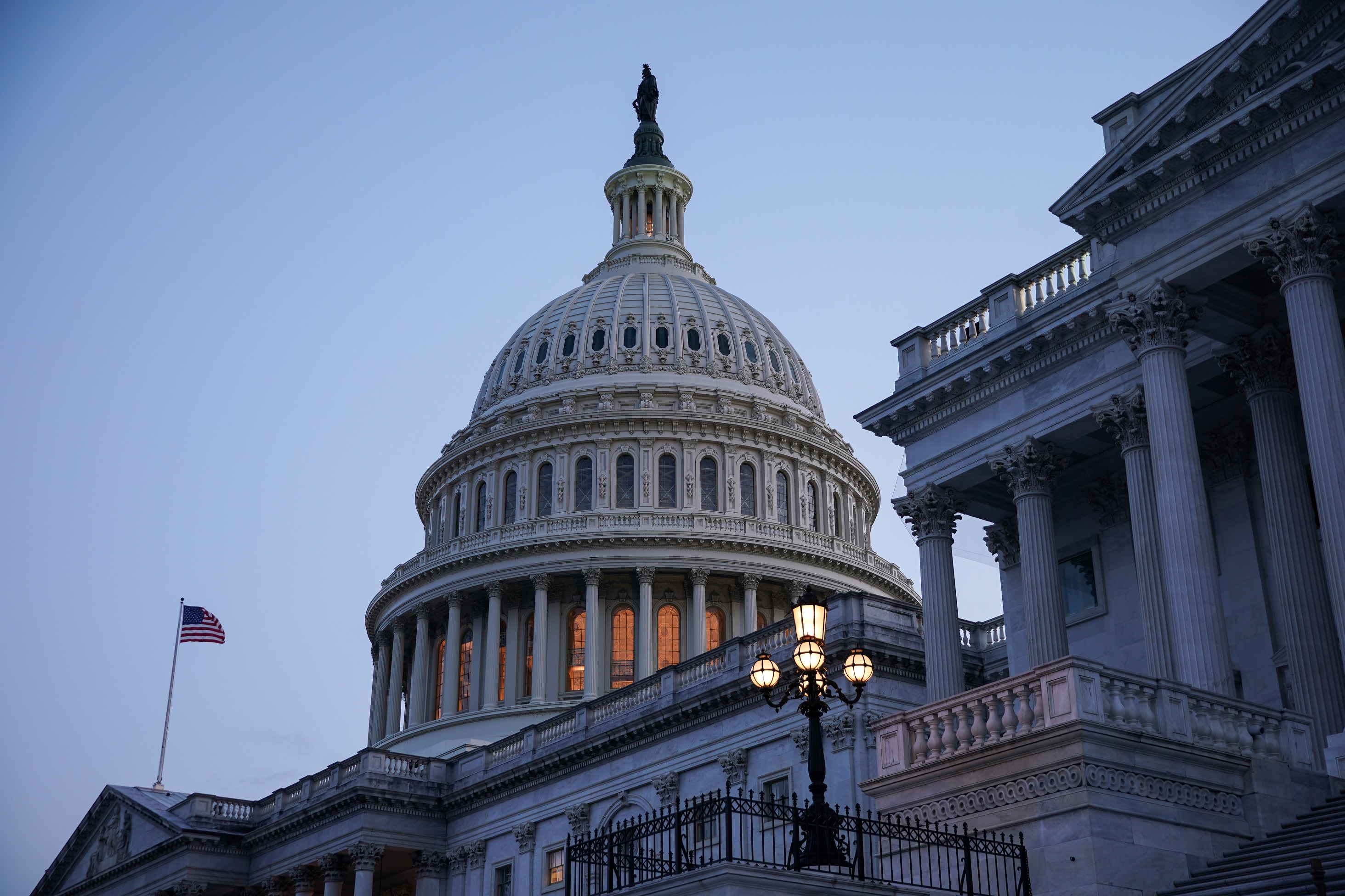The exterior of the US Capitol in Washington DC