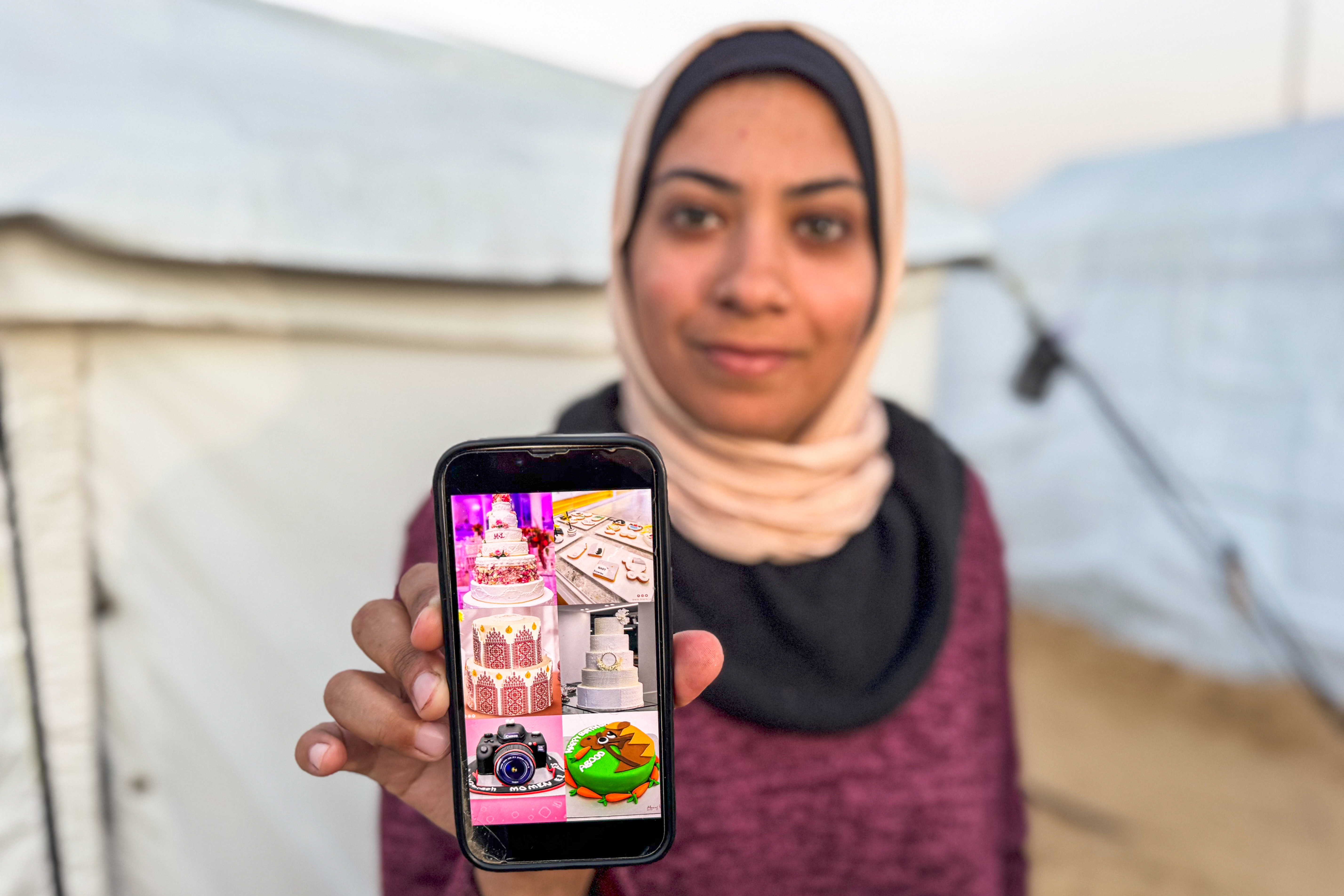 Christmas cookies baked in a displacement tent