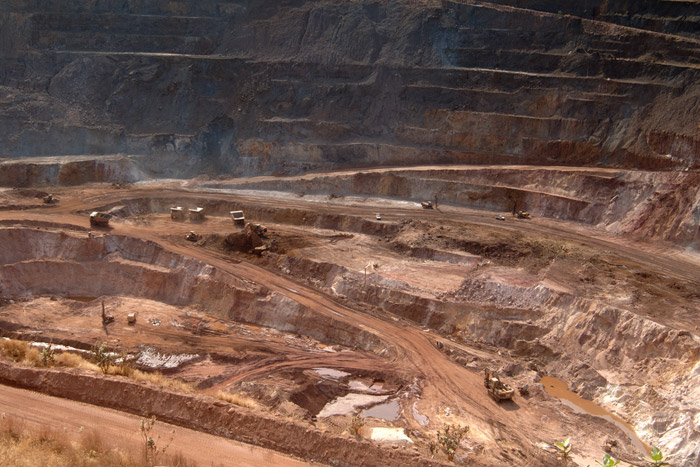 A photo of an open mine in Mali