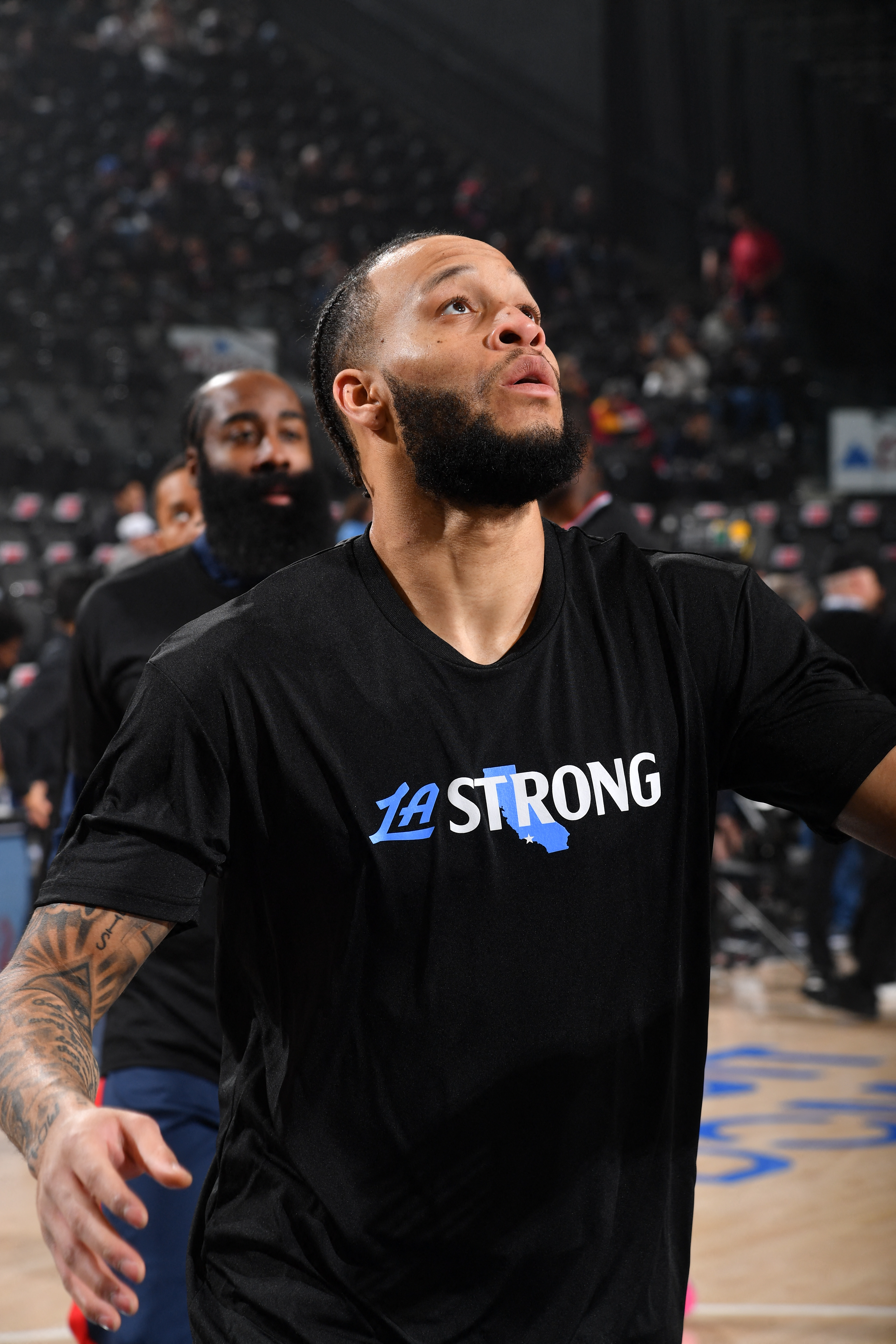 INGLEWOOD, CA - JANUARY 13: Amir Coffey #7 of the LA Clippers warms up before the game against the Miami Heat on January 13, 2025 at Intuit Dome in Los Angeles, California. NOTE TO USER: User expressly acknowledges and agrees that, by downloading and/or using this Photograph, user is consenting to the terms and conditions of the Getty Images License Agreement. Mandatory Copyright Notice: Copyright 2025 NBAE Juan Ocampo/NBAE via Getty Images/AFP (Photo by Juan Ocampo / NBAE / Getty Images / Getty Images via AFP)