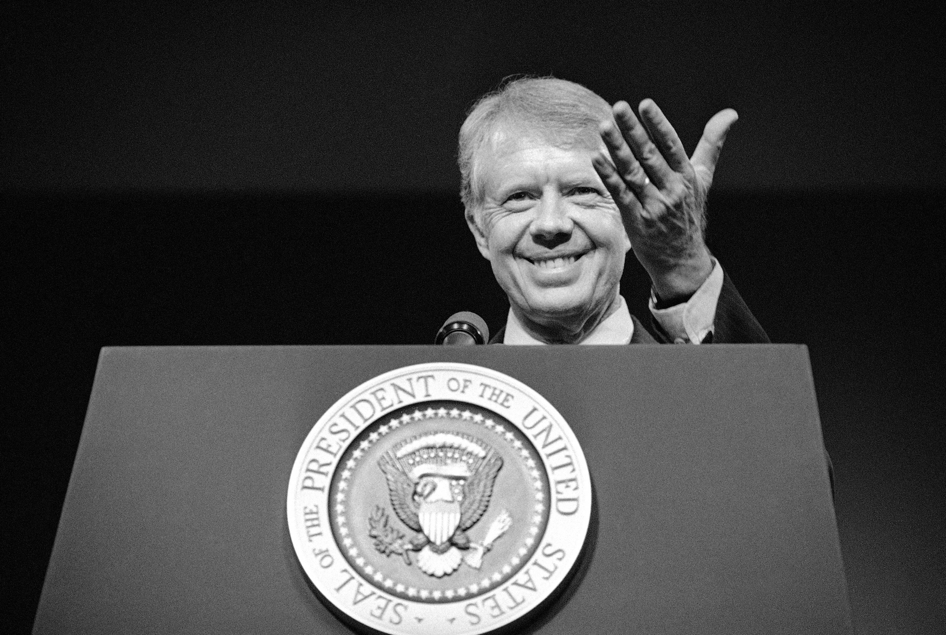 When Jimmy Carter was inaugurated in 1977, he pardoned those who evaded the Vietnam War draft. (AP Photo)