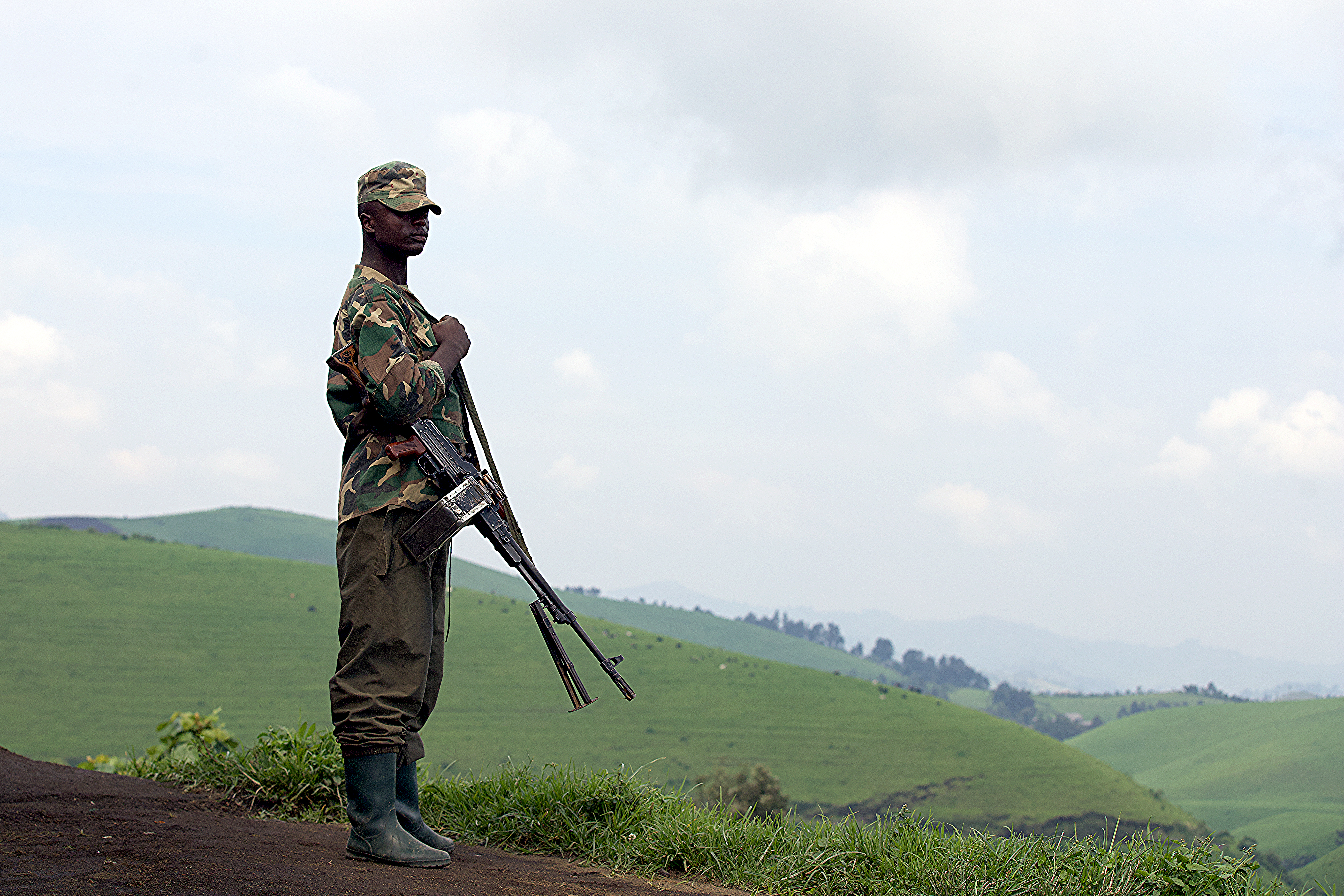 An M23 soldier on patrol