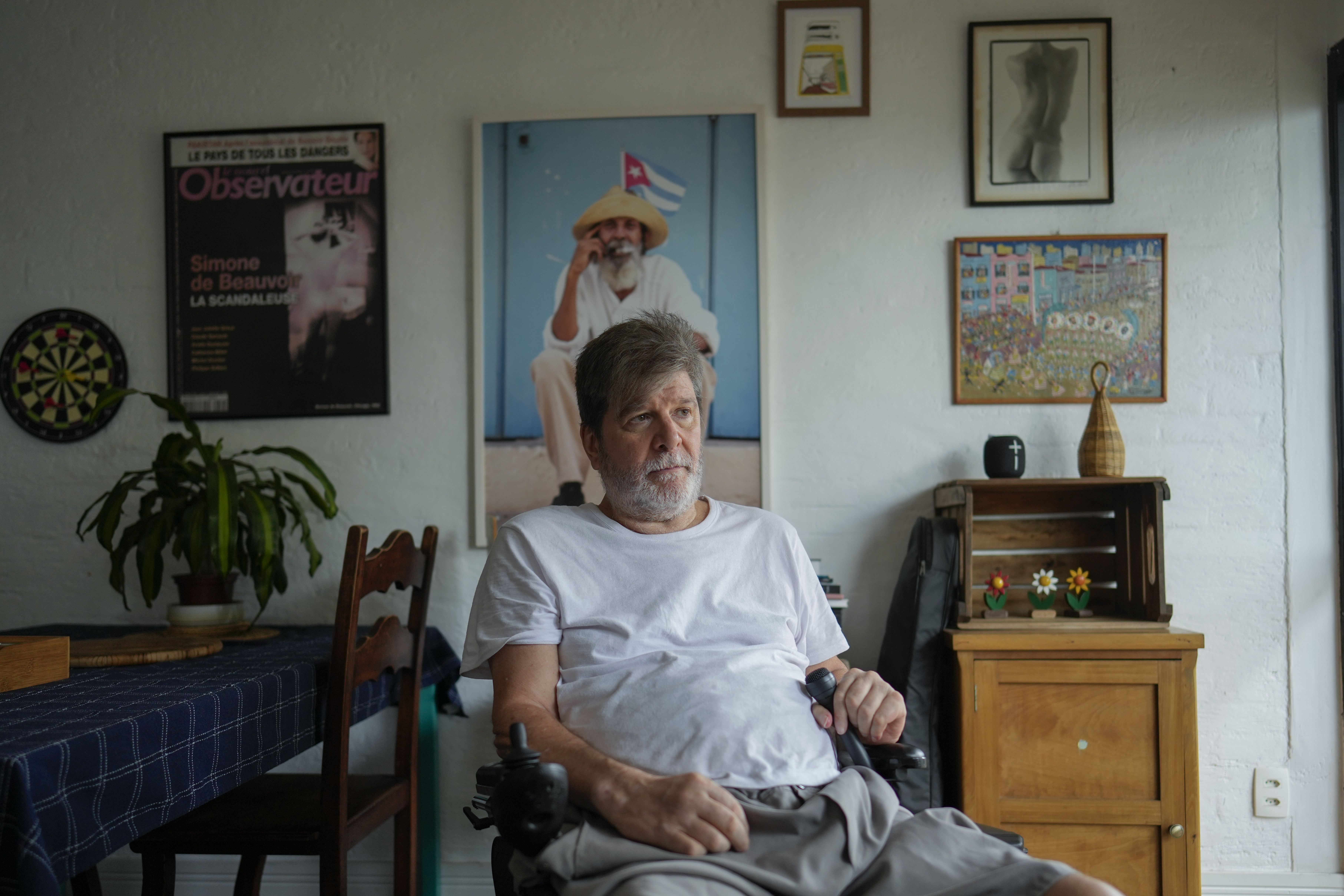 Novelist Marcelo Rubens Paiva in his home