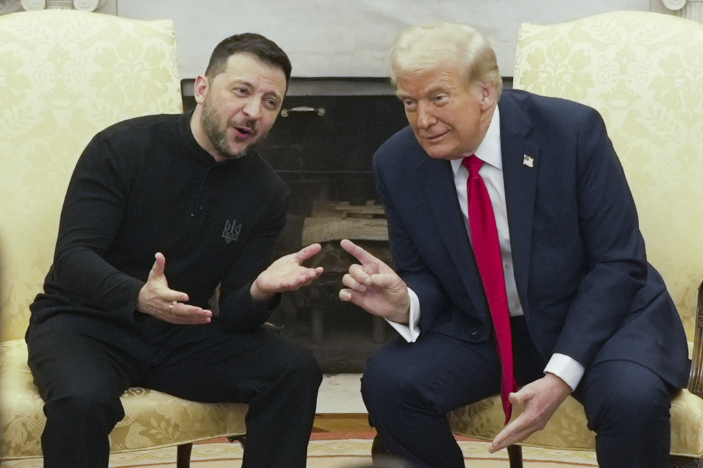 Ukrainian President Volodymyr Zelenskyy meets President Donald Trump at the White House