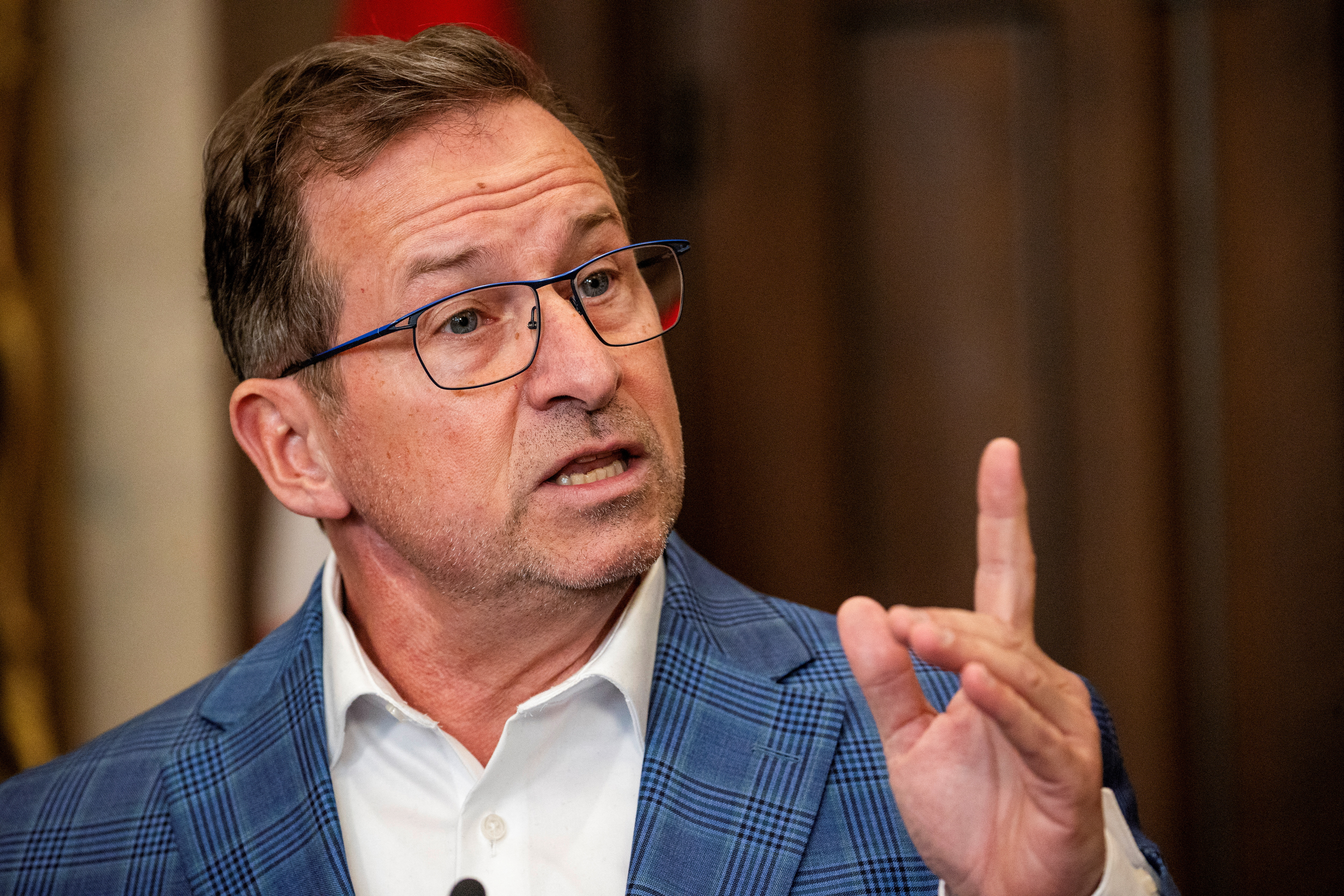 Bloc Quebecois leader Yves Francois Blanchet