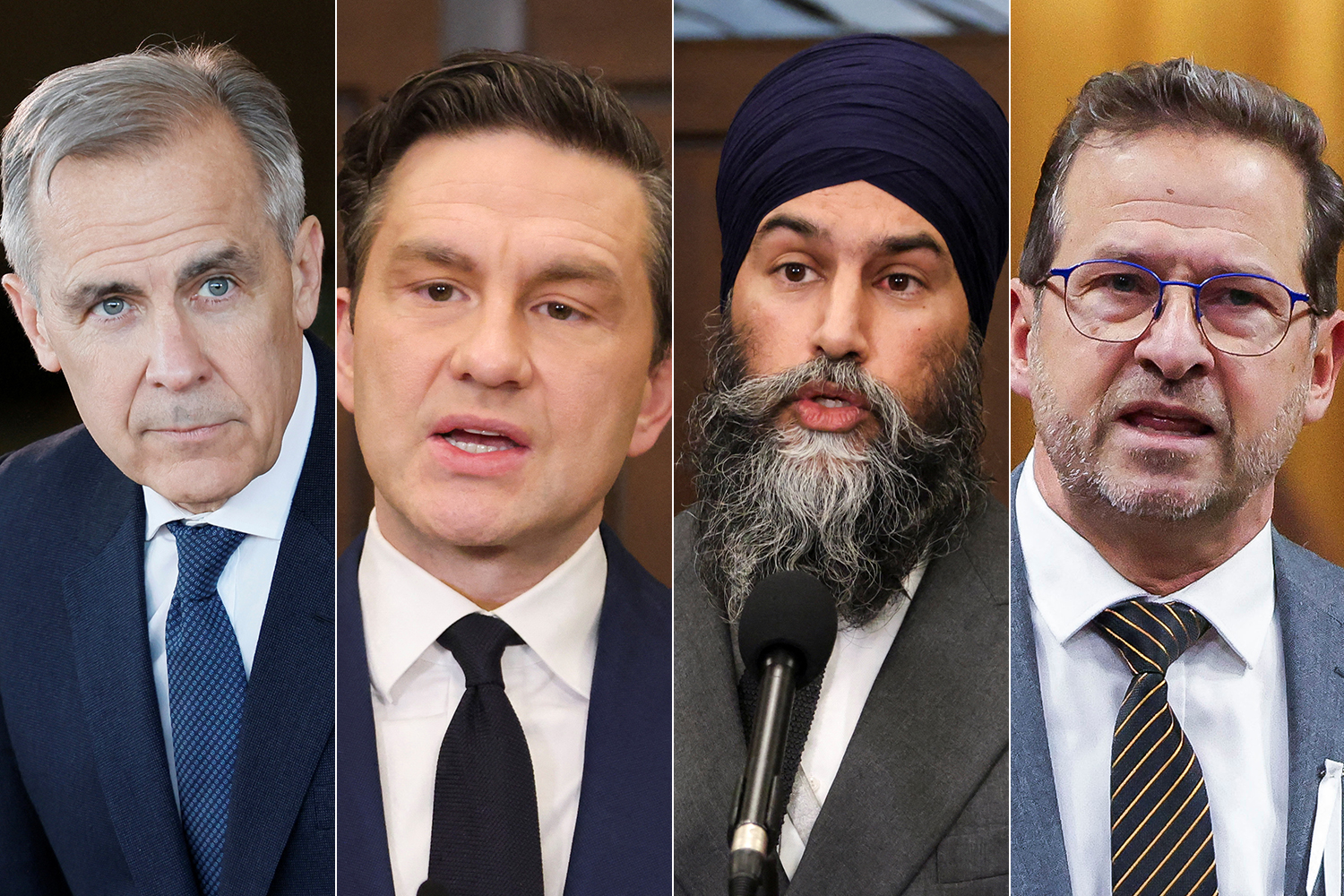 Canada's main political party leaders.