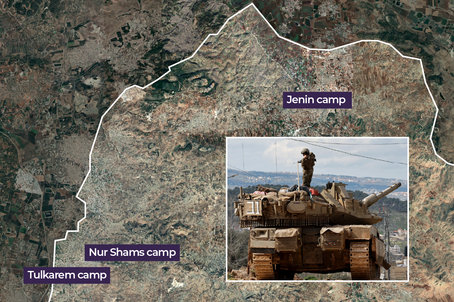 INTERACTIVE - Tulkarem Jenin Nur Shams camp West Bank Israel poster-1743158401