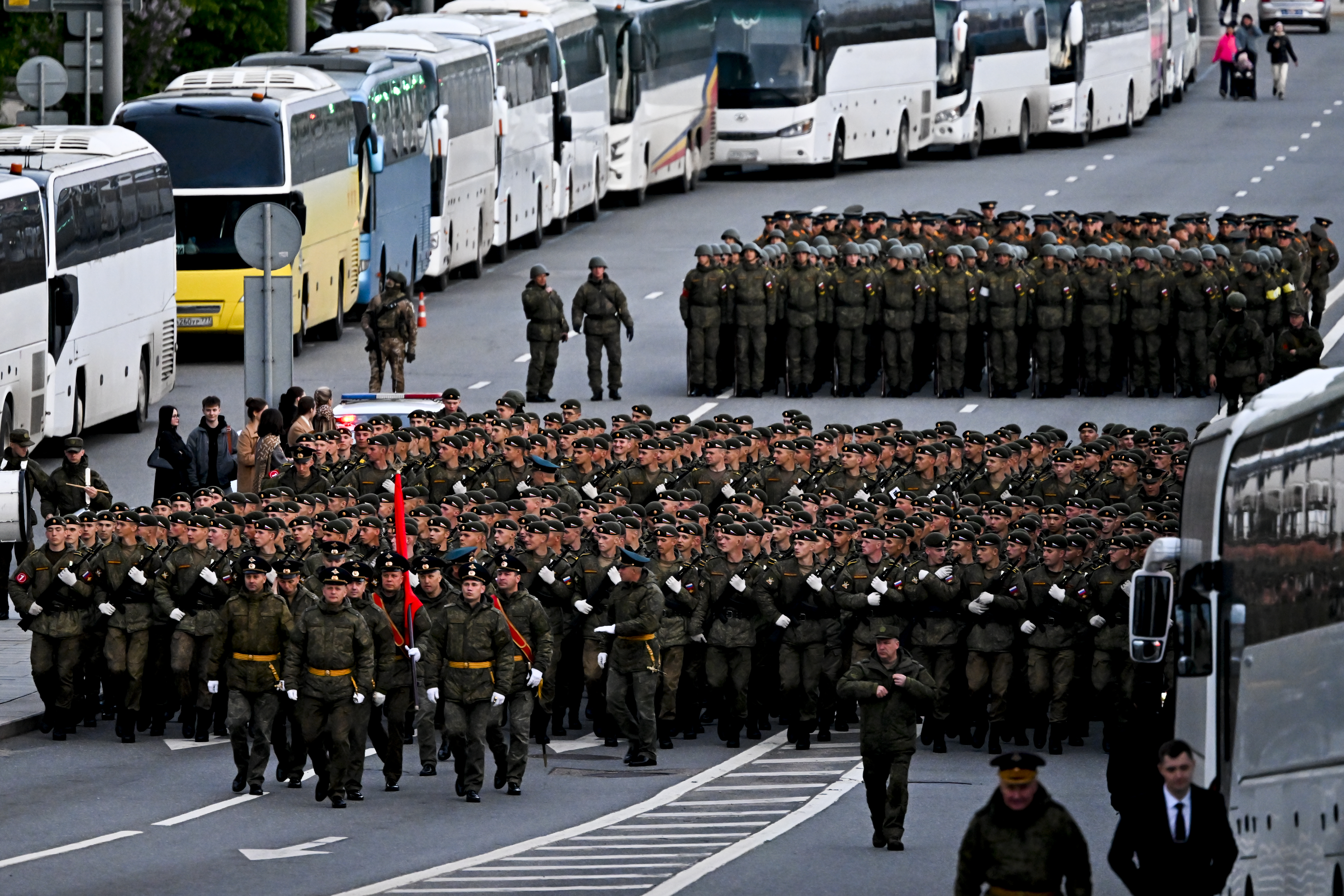 Rehearsal of Victory Day military parade in Moscow