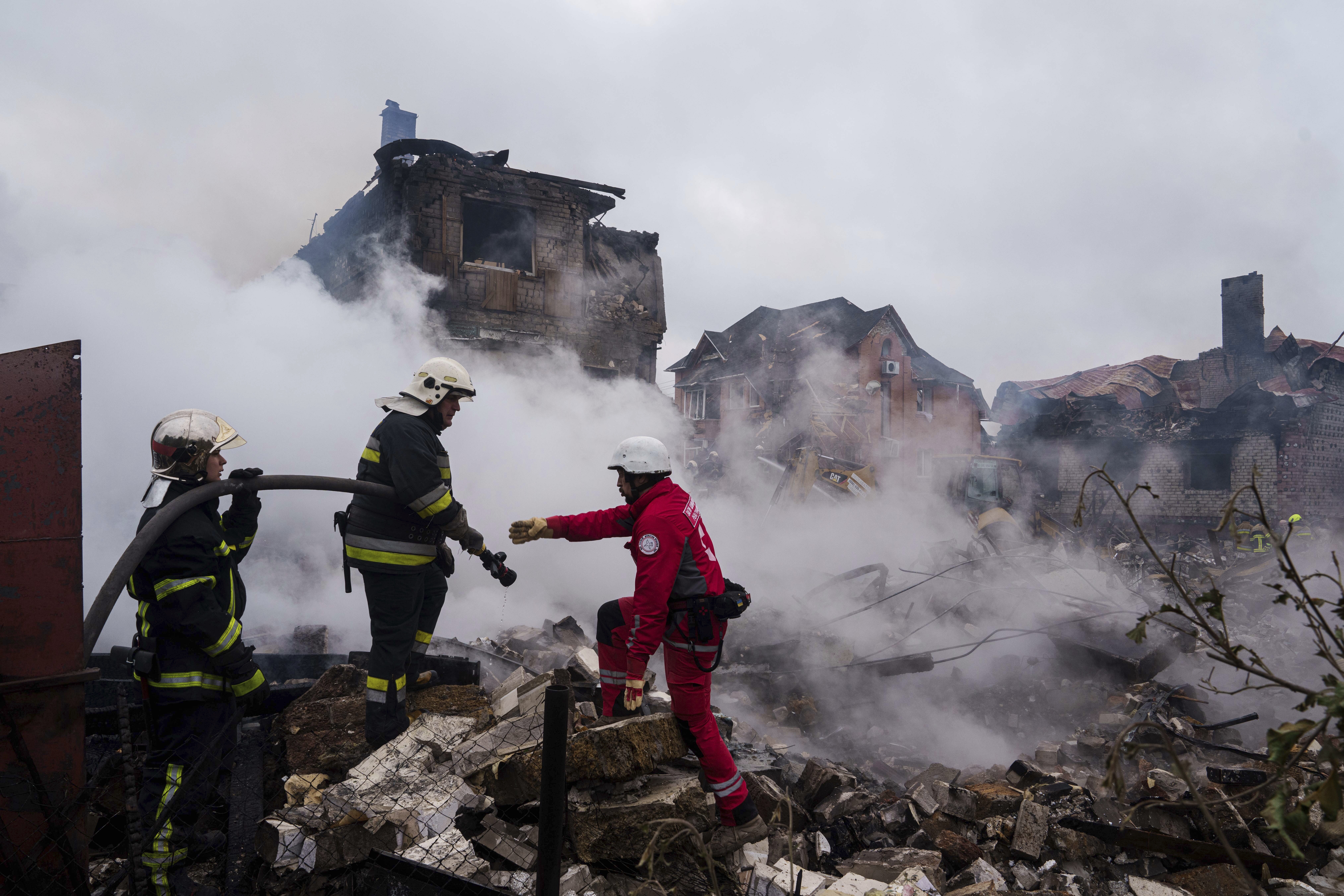 Aftermath of |Russian attack in Ukraine.