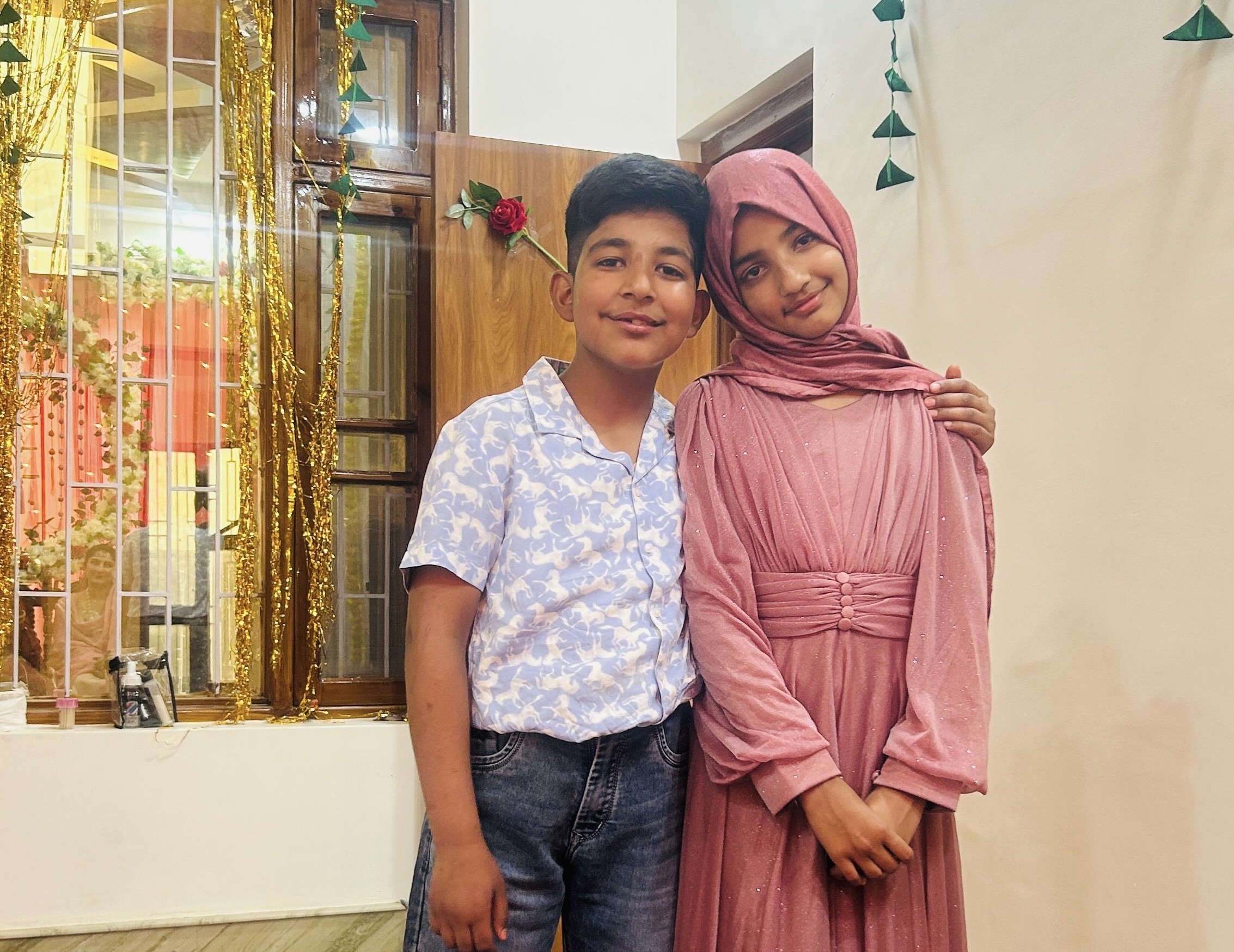 Zain Ali and Urba Fatima, 12-year-old twins.