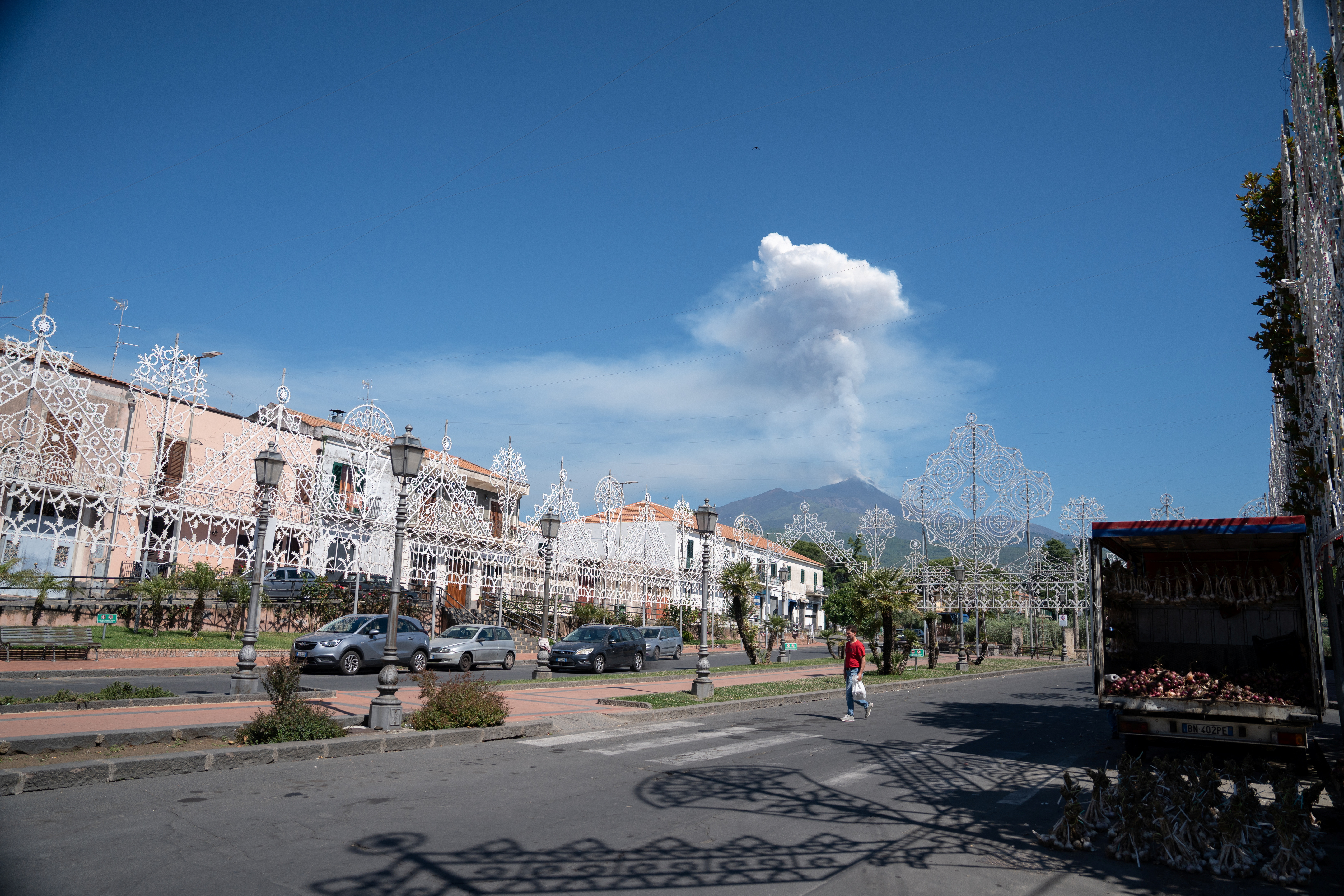 A huge plume of ash, gas and rock spewed forth from Italy's Mount Etna, Europe's largest active volcano.