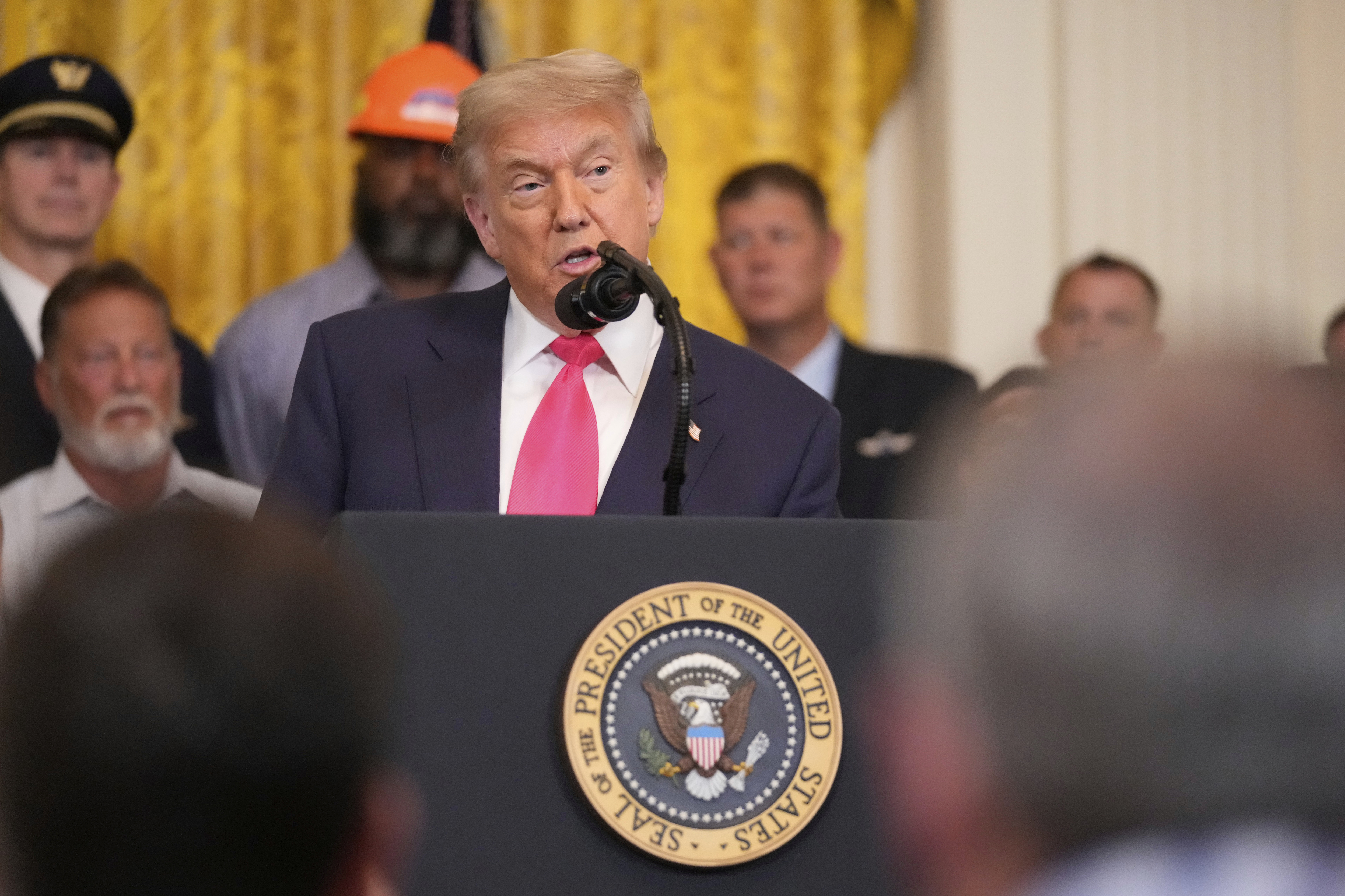 US President Donald Trump speaks at an event to promote his domestic policy and budget agenda in the East Room of the White House on June 26, 2025 in Washington.