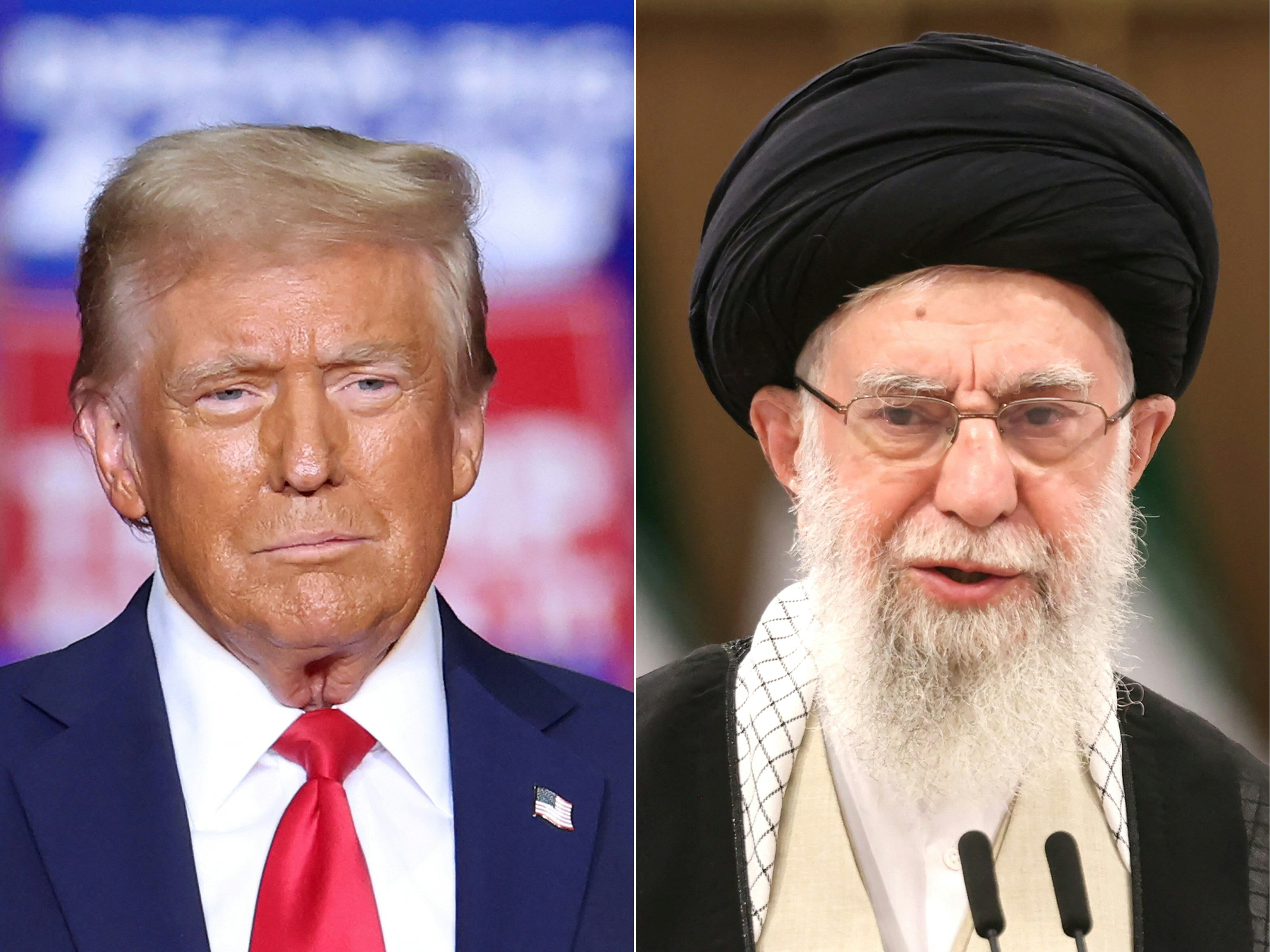A combination of pictures shows US President Donald Trump (L) and Iran's Supreme Leader Ayatollah Ali Khamenei.