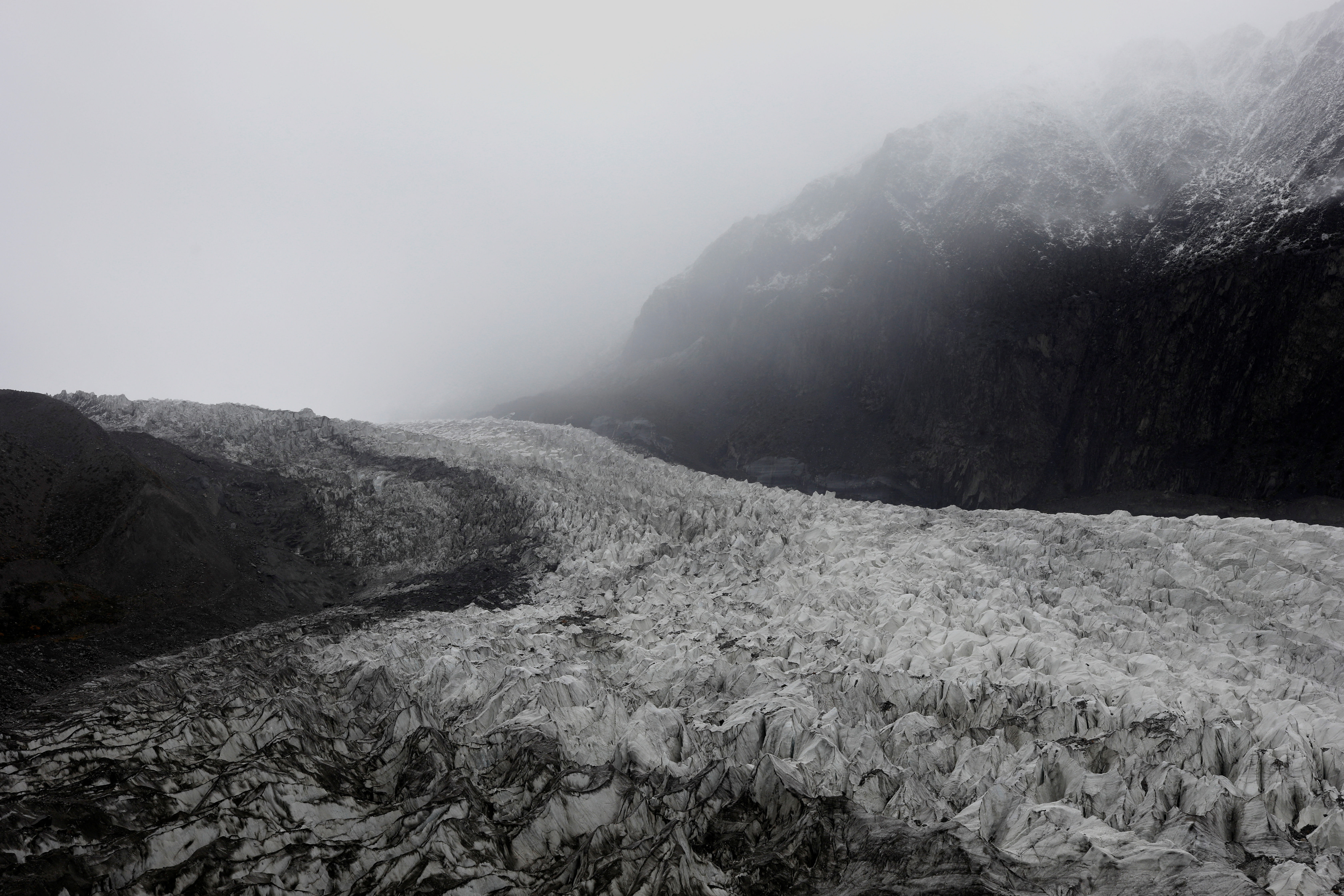 A view of the Passu Glacier in the Karakoram mountain range in the Gilgit-Baltistan region of Pakistan, October 8, 2023. Himalayan glaciers are on track to lose up to 75 per cent of their ice by the century's end due to global warming, according to the International Centre for Integrated Mountain Development (ICIMOD). When glacial lakes overfill or their banks become unsound, they burst, sparking deadly floods that wash out bridges and buildings and wipe out fertile land throughout the Hindu Kush, Karakoram, and Himalayan mountain ranges that intersect in northern Pakistan. REUTERS/Akhtar Soomro SEARCH "SOOMRO PAKISTAN GLACIERS" FOR THIS STORY. SEARCH "WIDER IMAGE" FOR ALL STORIES.