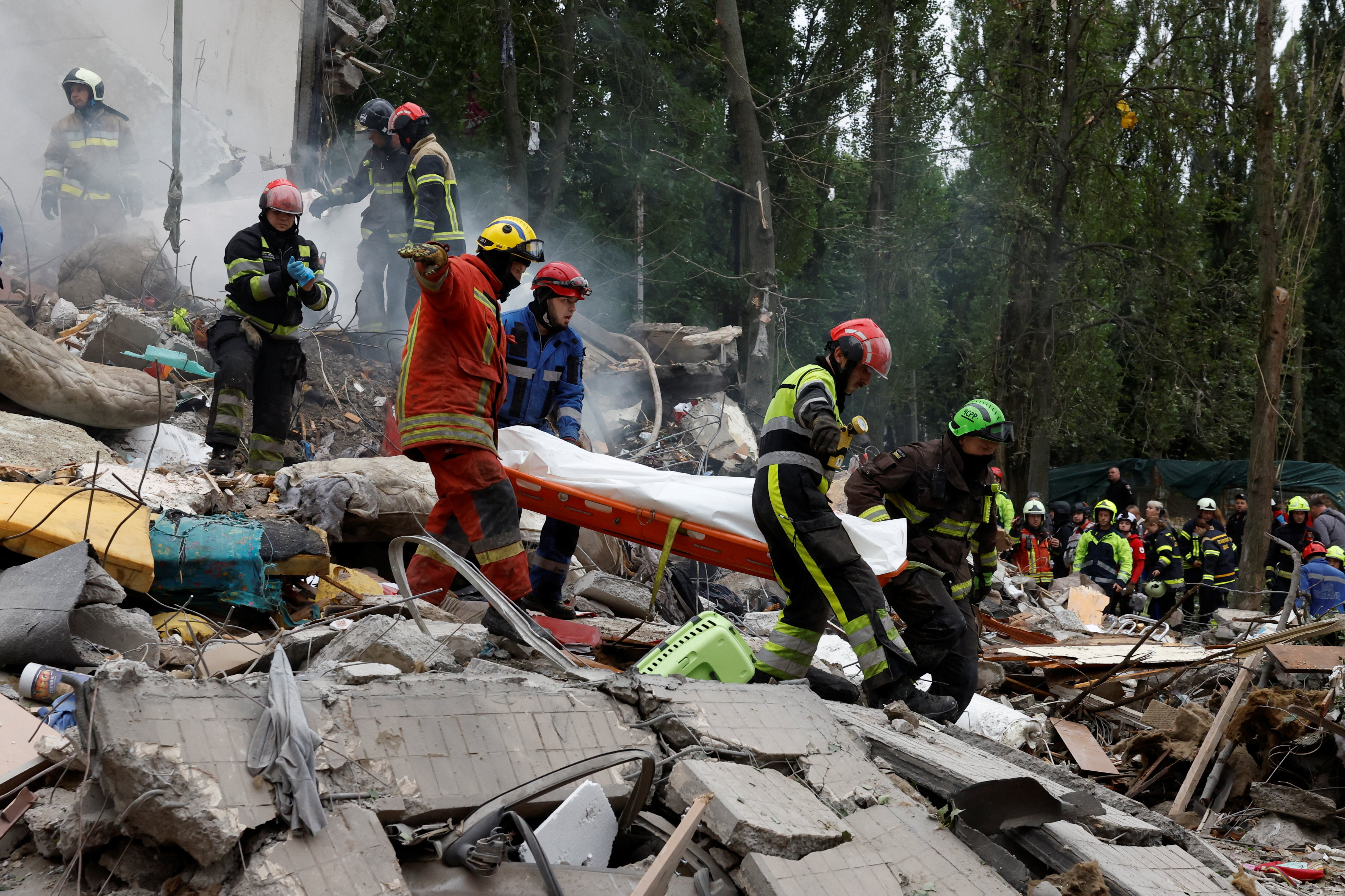 Fires and destruction as missile attacks rattle Ukraine's capital