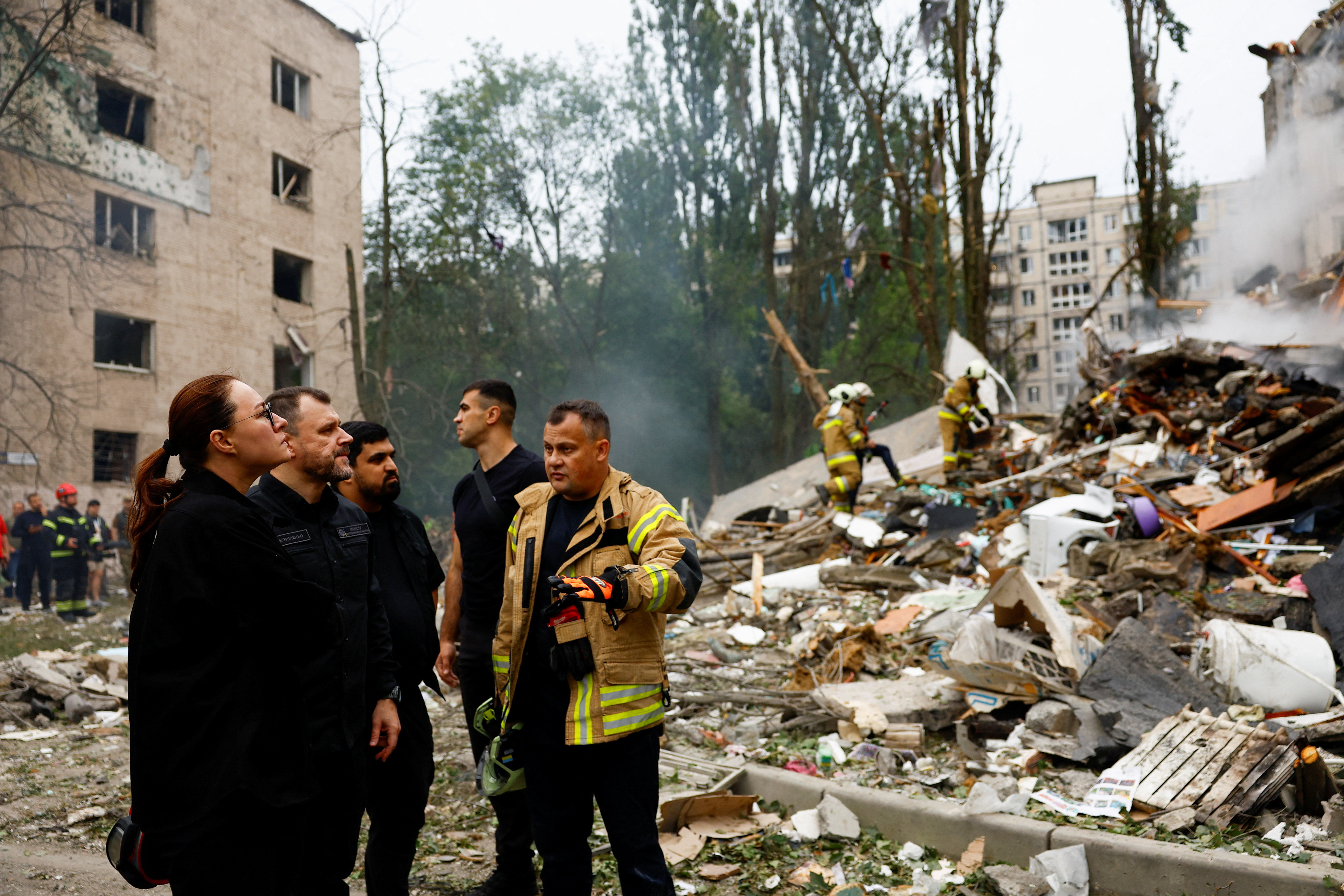 Fires and destruction as missile attacks rattle Ukraine's capital