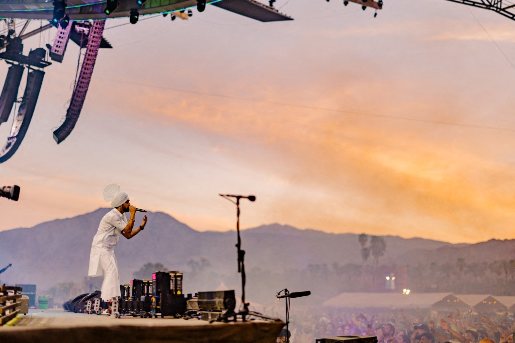 INDIO, CALIFORNIA - APRIL 22: Diljit Dosanjh performs at the Sahara tent during the 2023 Coachella Valley Music and Arts Festival on April 22, 2023 in Indio, California. Matt Winkelmeyer/Getty Images for Coachella/AFP (Photo by Matt Winkelmeyer / GETTY IMAGES NORTH AMERICA / Getty Images via AFP)