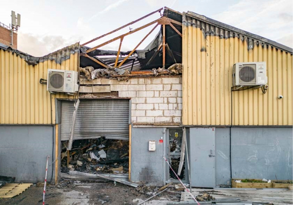 damaged items inside a warehouse