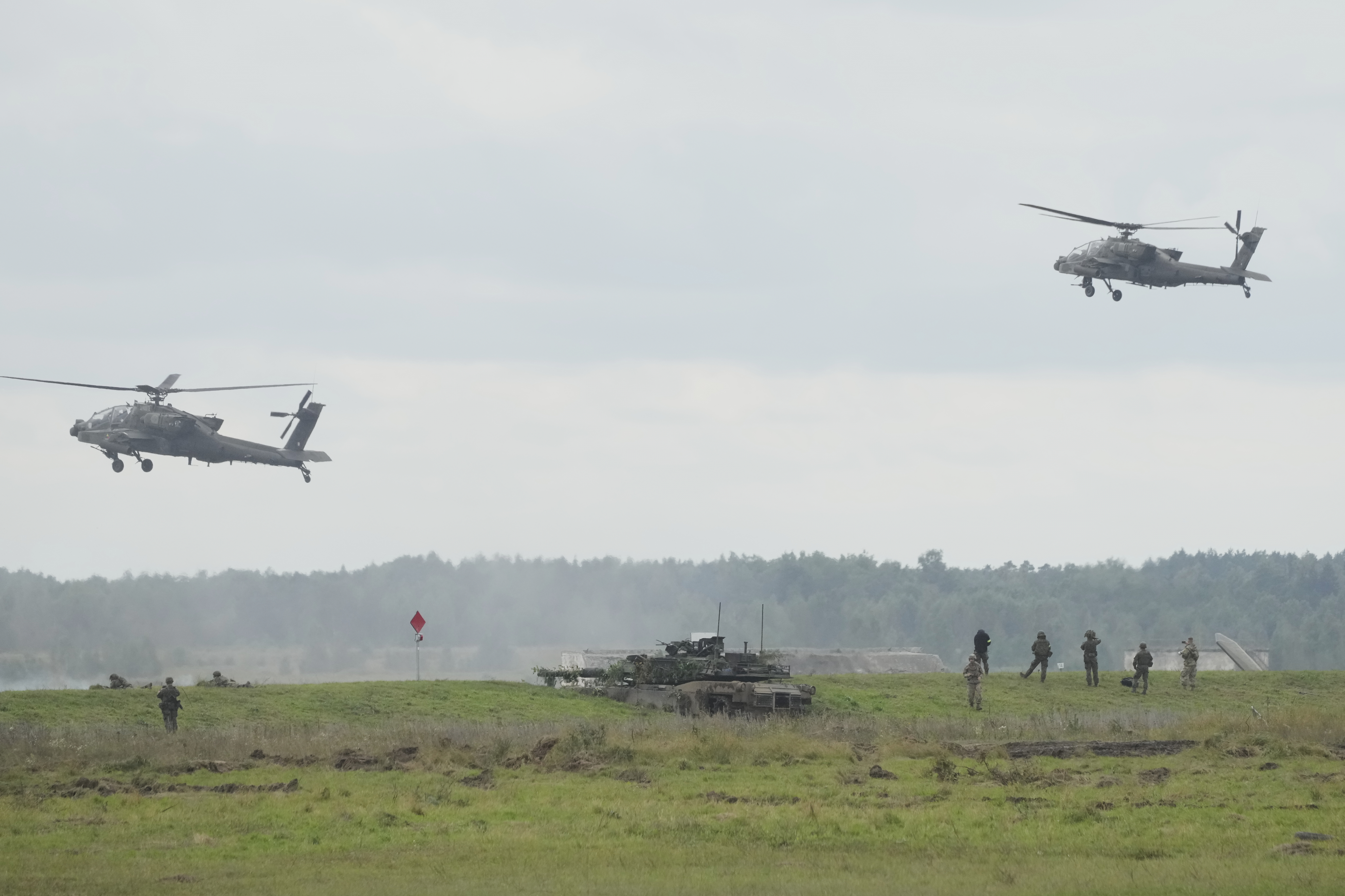 Polish troops out en masse for the country's biggest military exercise of the year in Orzysz, Poland on September 17, 2025.