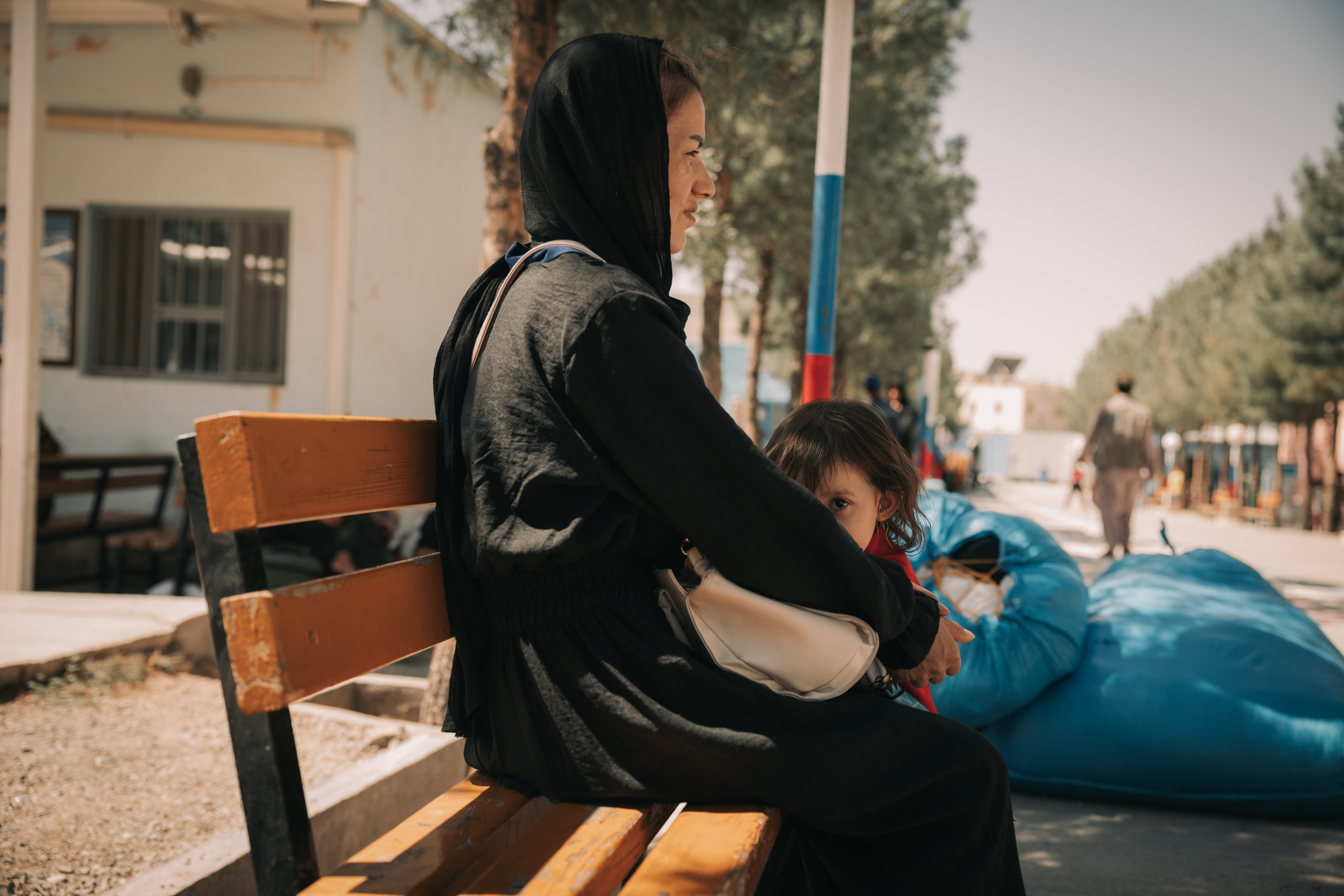 Shabnam returned after eight years in Iran. “It’s harder when you don’t have family here,” she says. “My husband can’t find work and I’m not allowed to study or work because of restrictions on women. I don’t know what future my daughter will have.” Photo: IOM 2025/Mohammad Osman Azizi