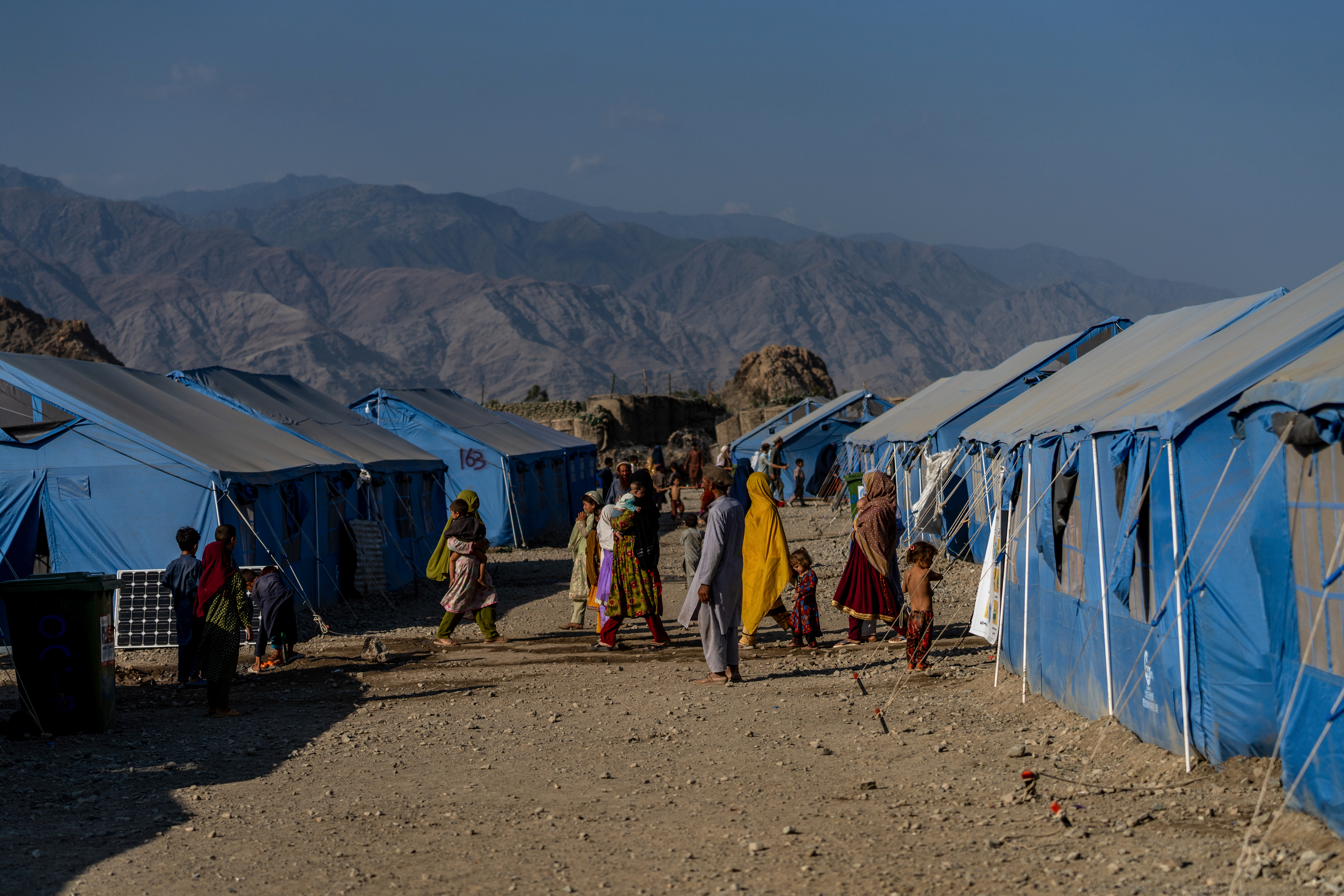A camp in Khas Kunar, eastern Afghanistan, for people displaced after the earthquake