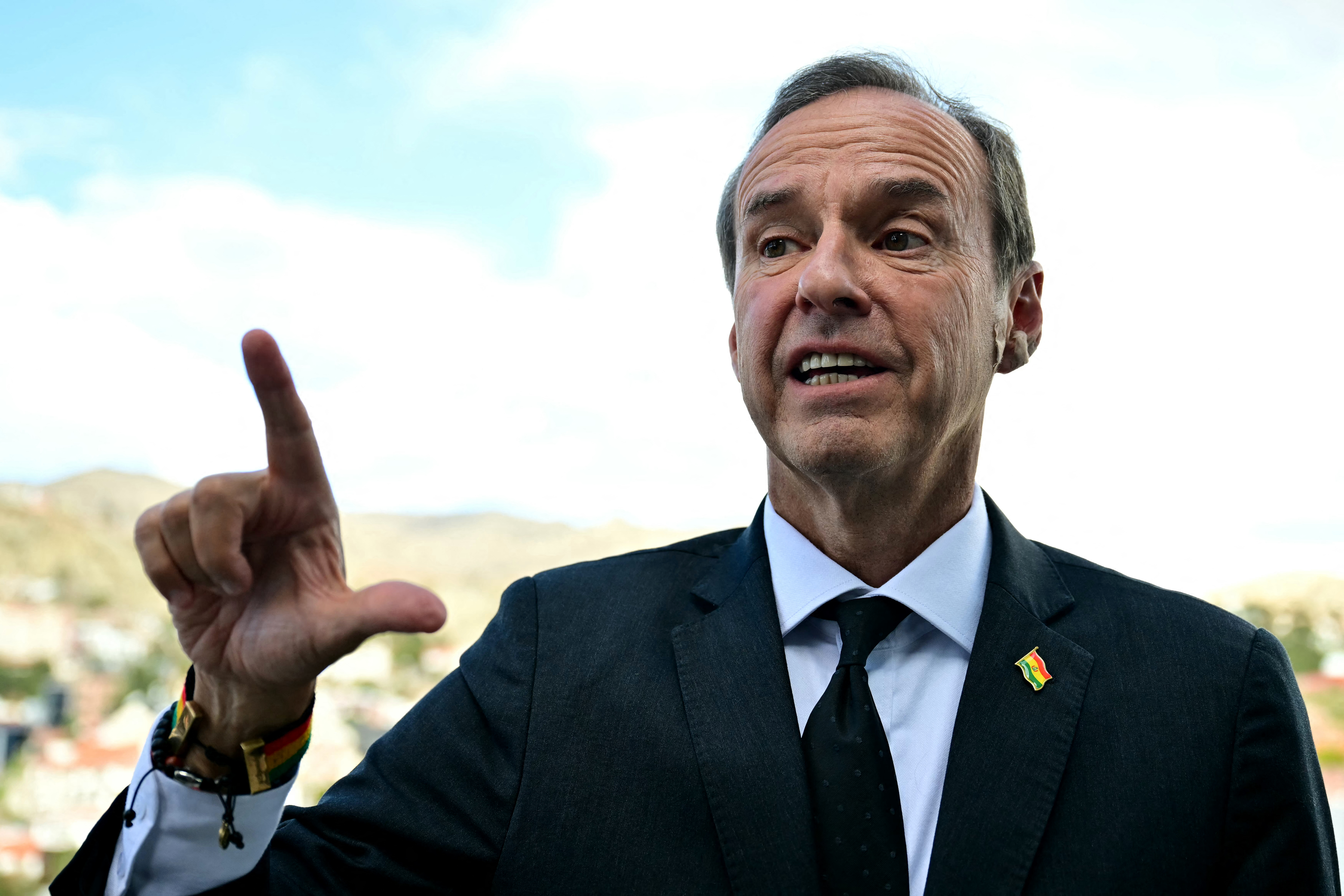Bolivia's presidential candidate for the Freedom and Democracy (Libre) Alliance, Jorge 'Tuto' Quiroga