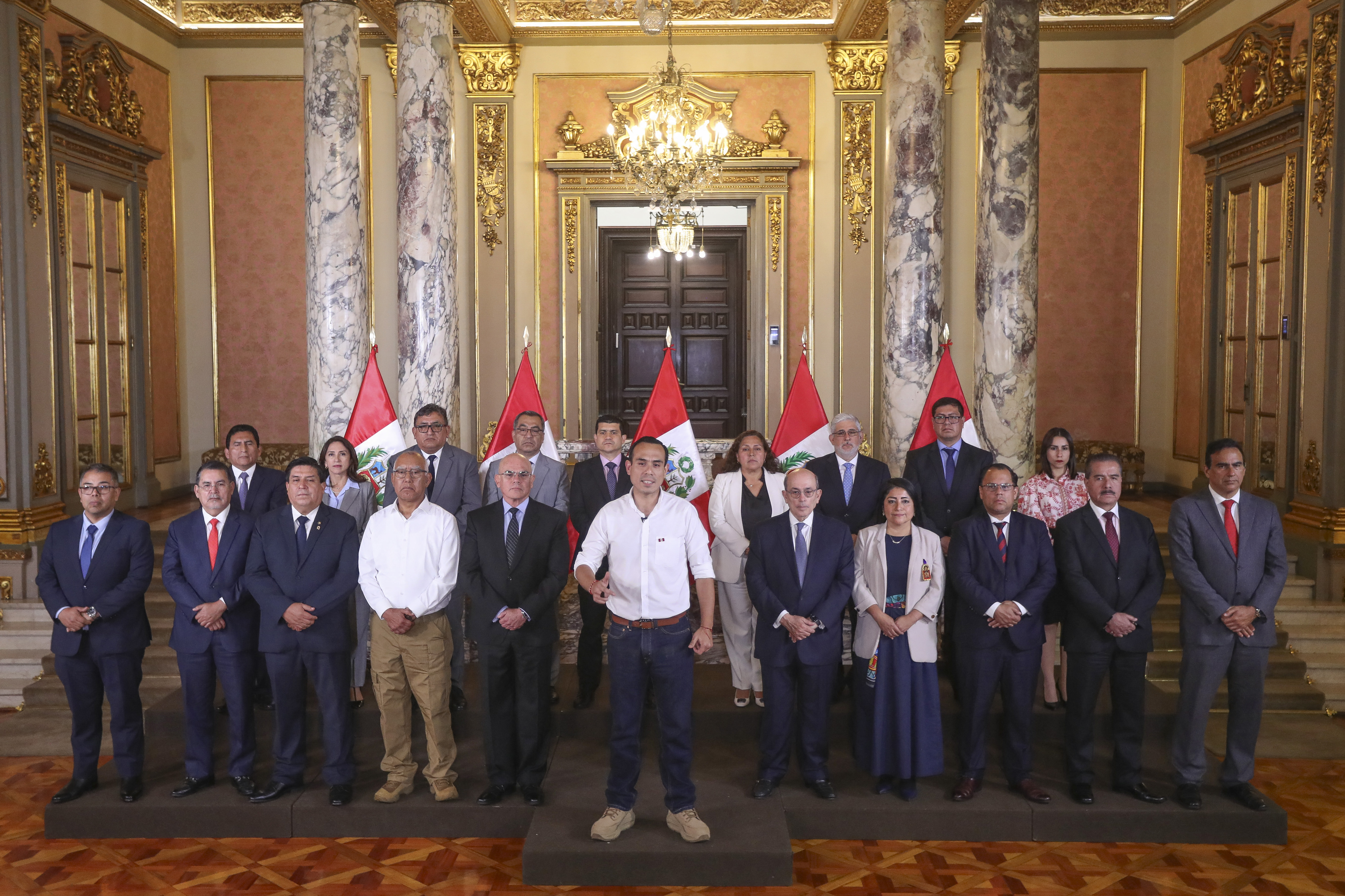 This handout picture released by the Peruvian Presidency shows Peru's interim President