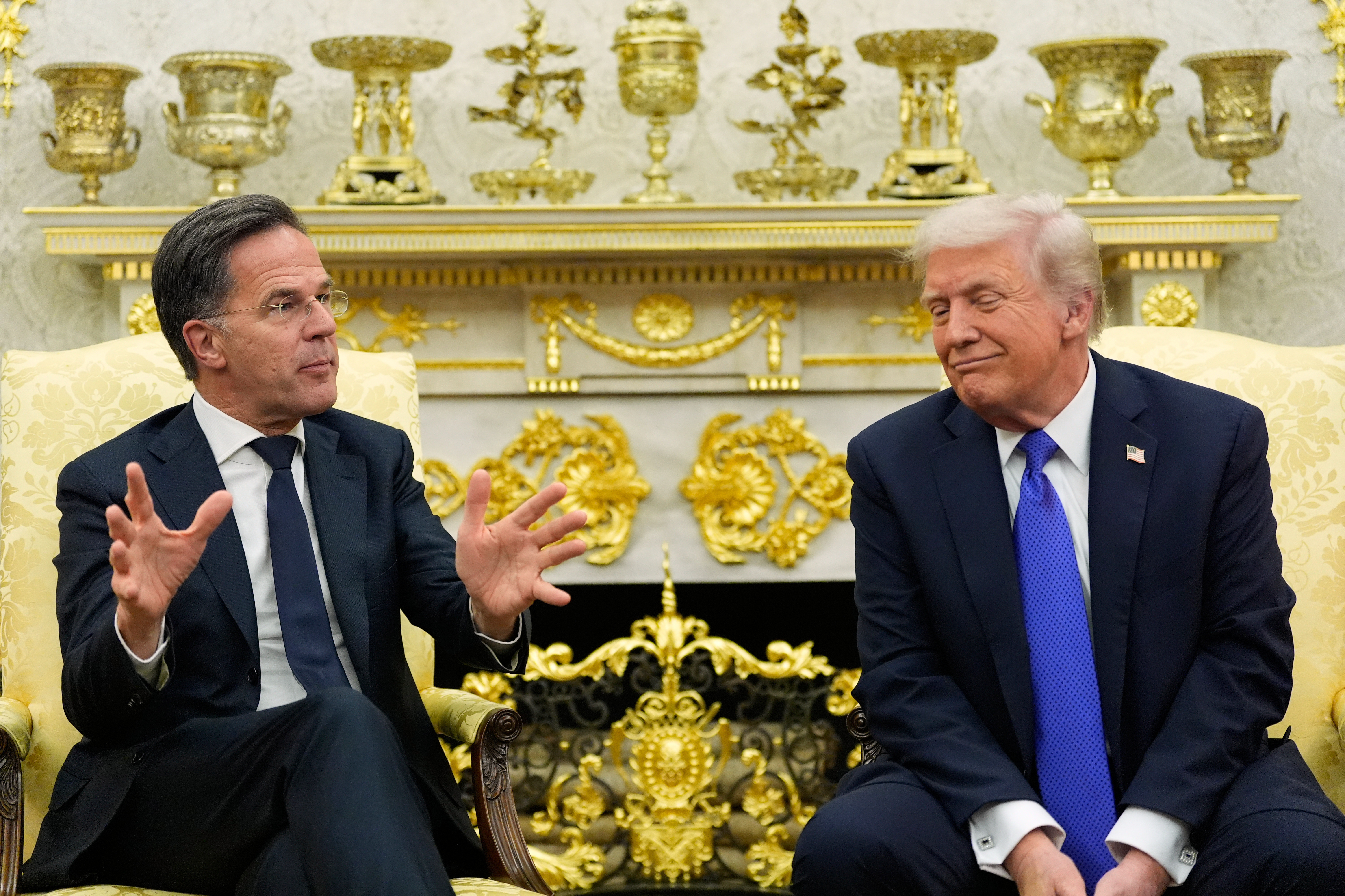Mark Rutte and Donald Trump