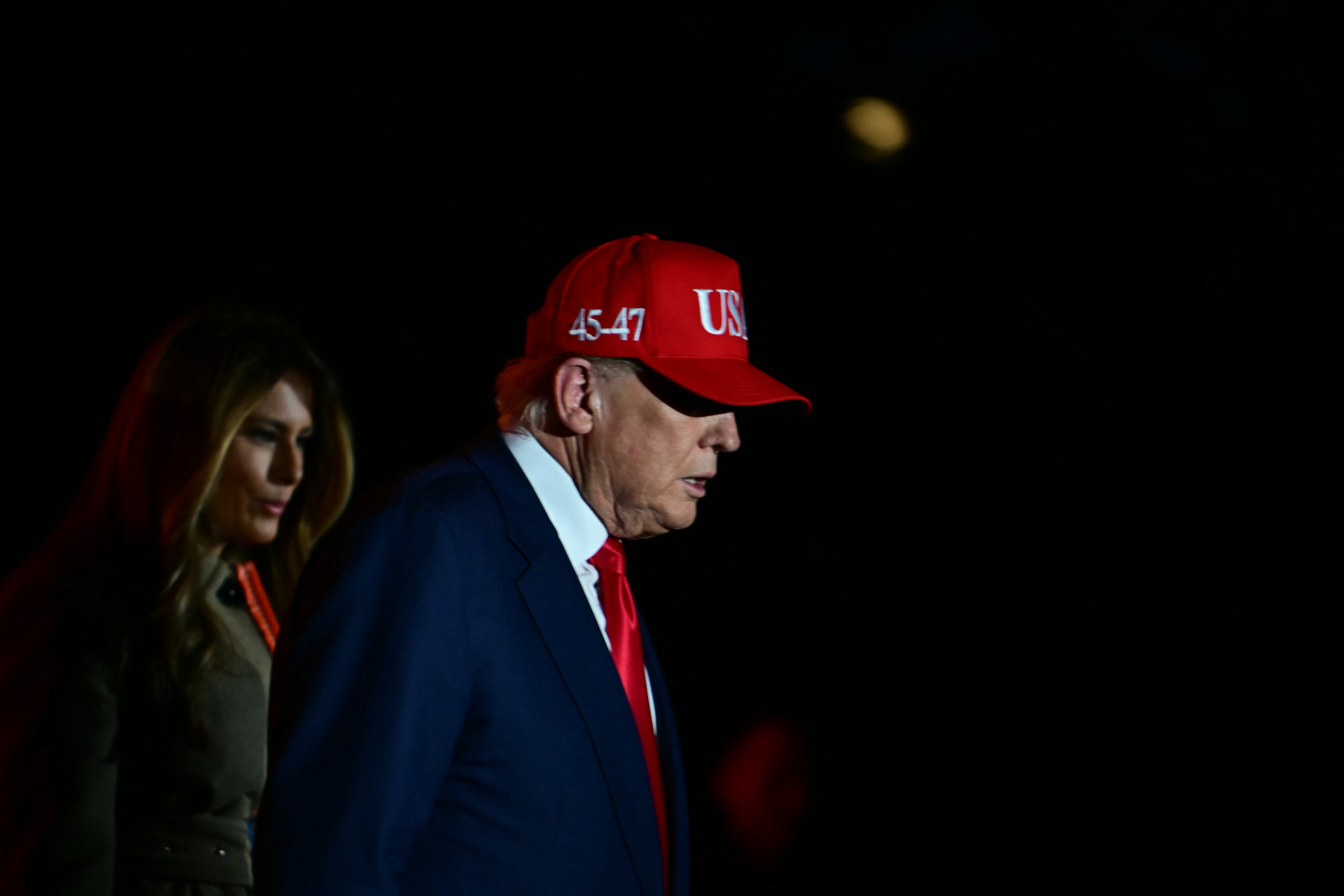 US President Donald Trump and First Lady Melania Trump host a Halloween event at the White House in Washington, DC, on October 30, 2025. (Photo by Jim WATSON / AFP)