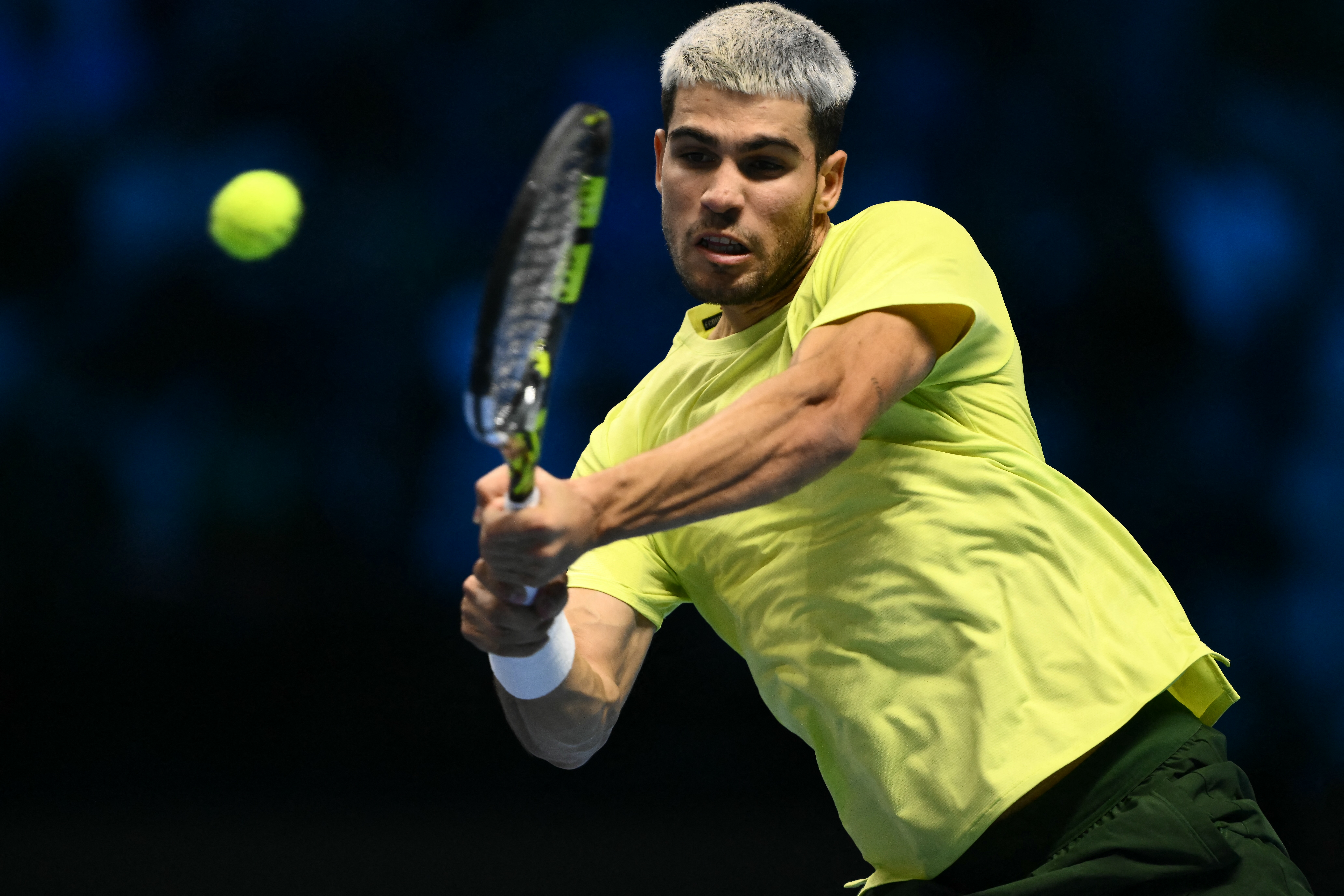 Carlos Alcaraz in action.