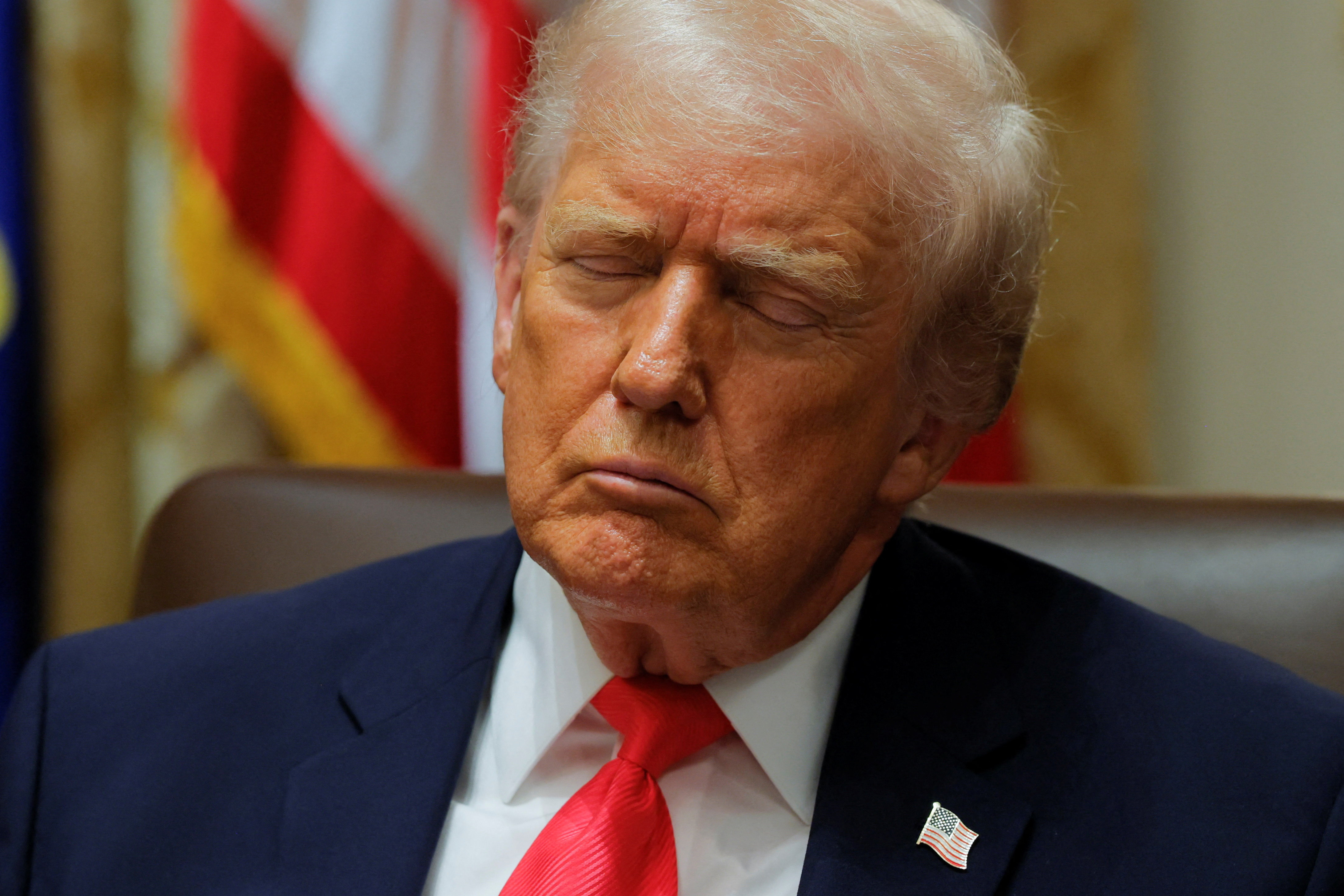 U.S. President Donald Trump attends a cabinet meeting at the White House in Washington, D.C., U.S., December 2, 2025. [Brian Snyder/Reuters]