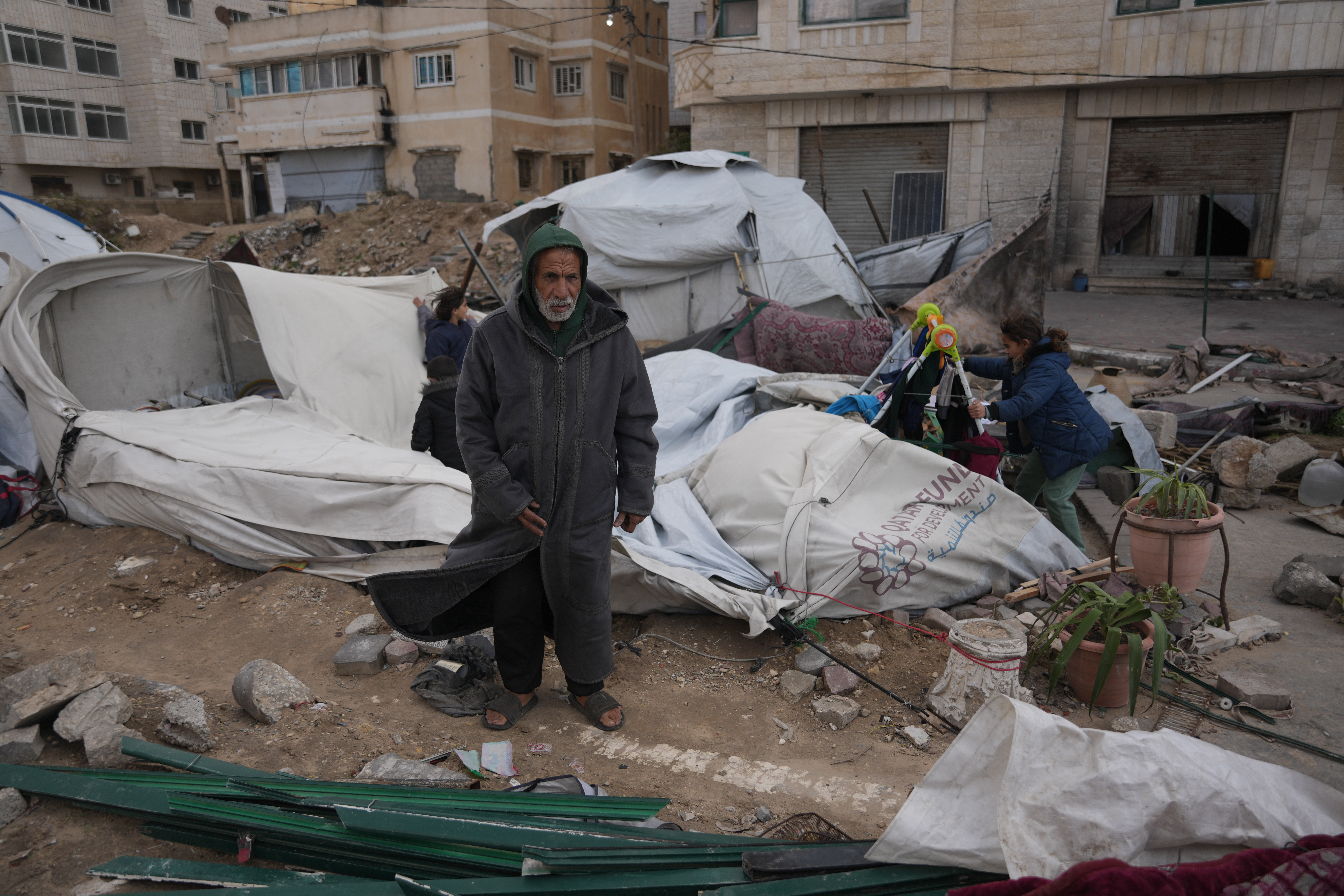 Winter floods wreak havoc on Gaza displacement camps amid aid shortages
