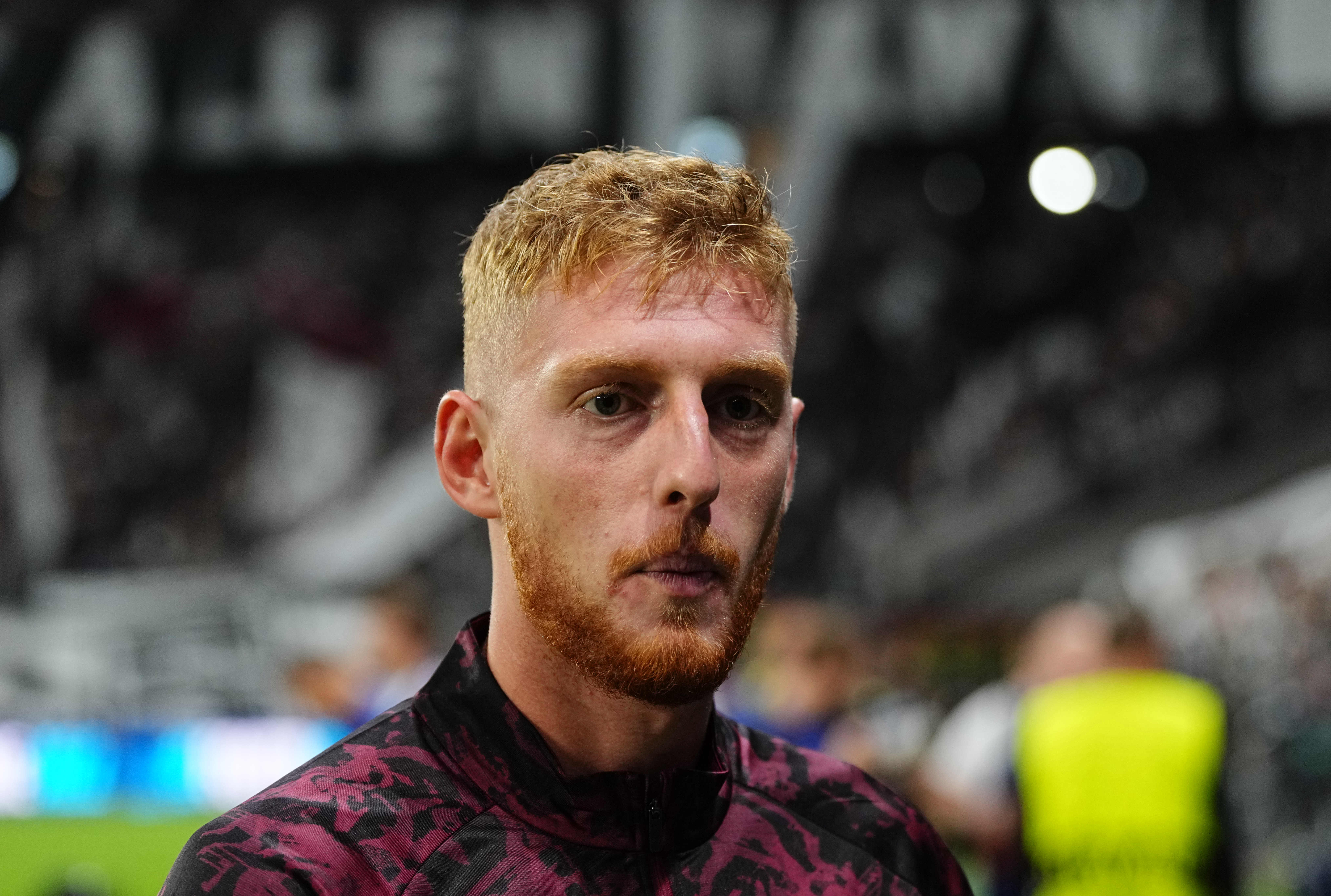 Galatasaray player Metehan Baltaci looks on during a game.