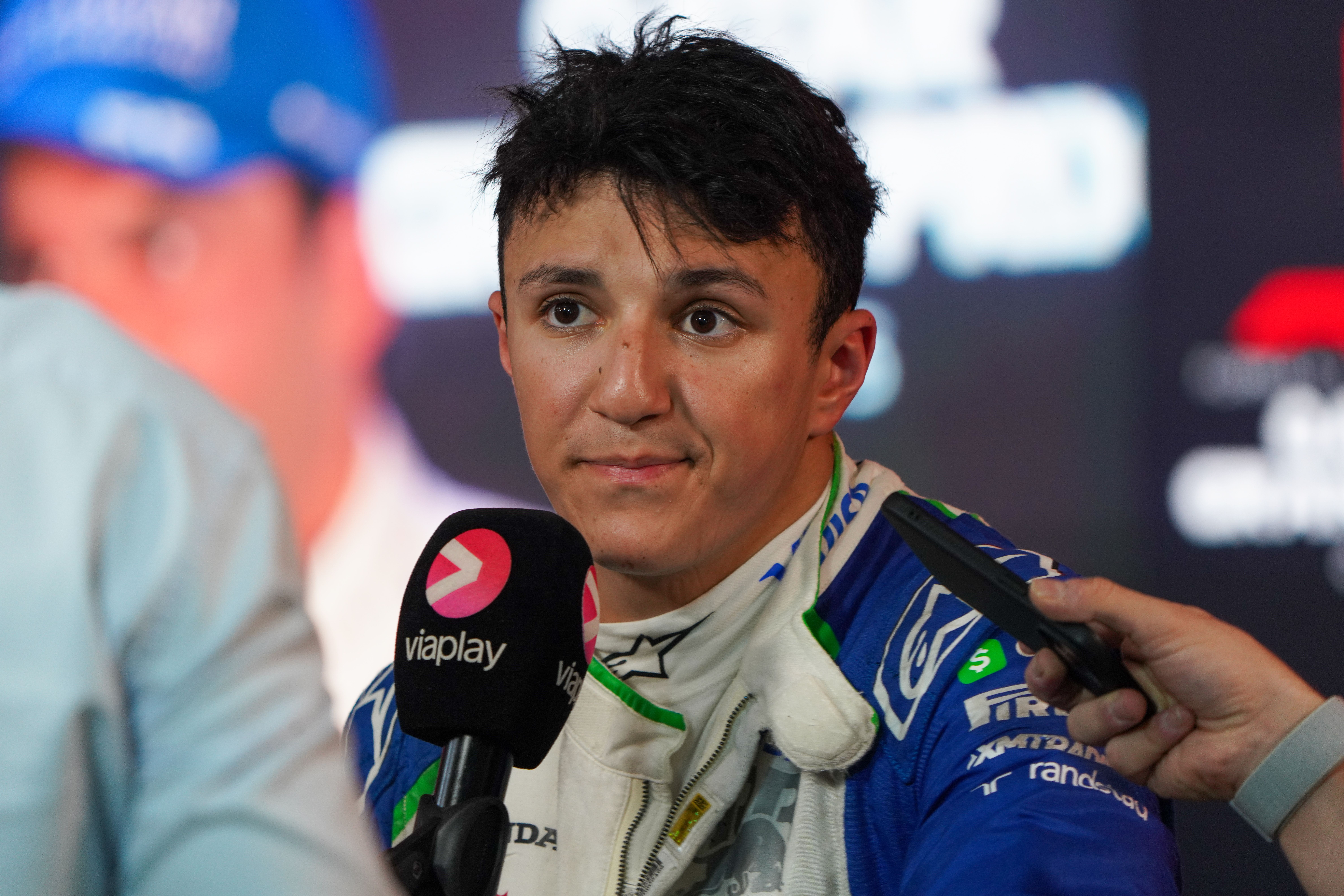 Isack Hadjar reacts.