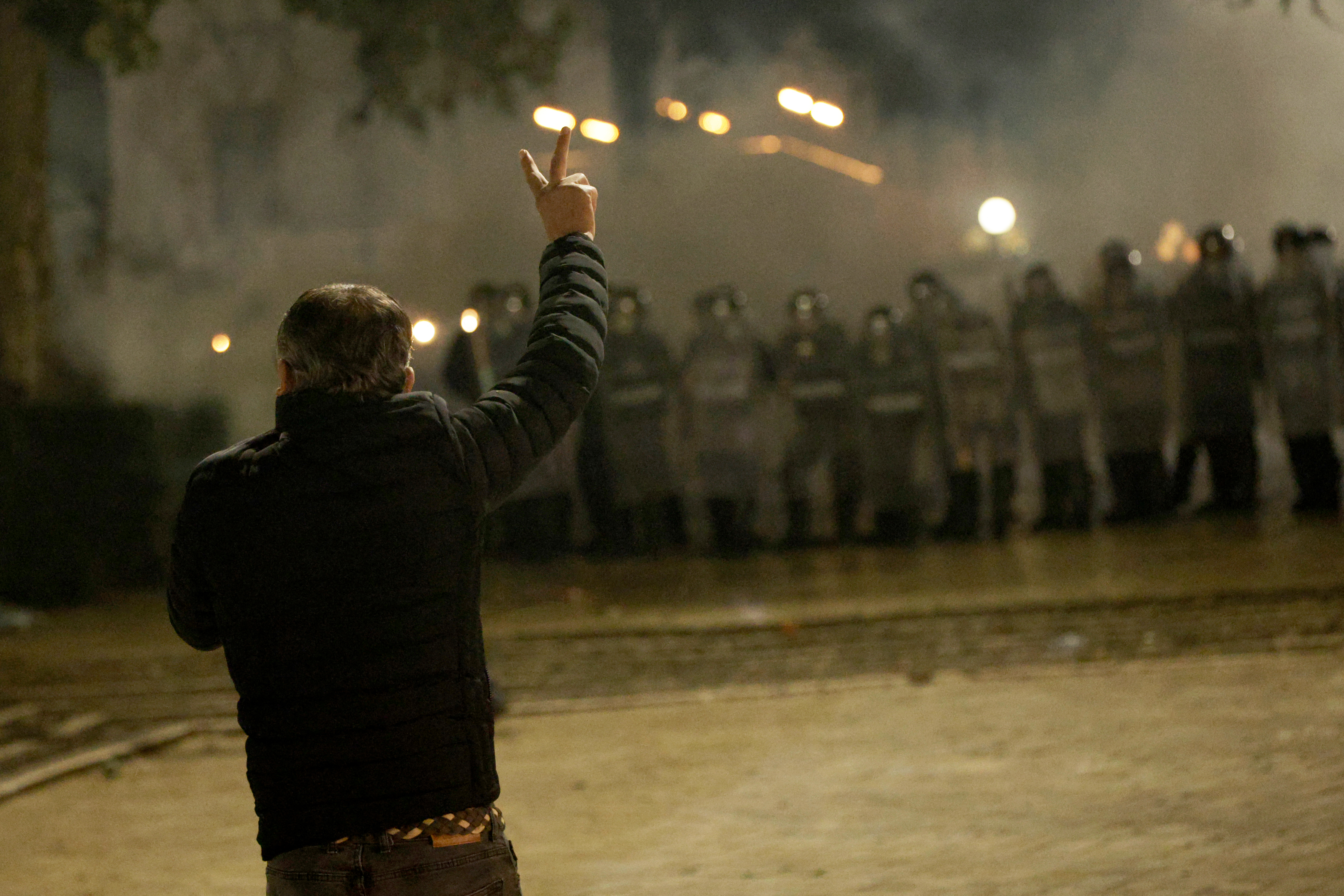 Clashes erupt at anti-government protest in Tirana
