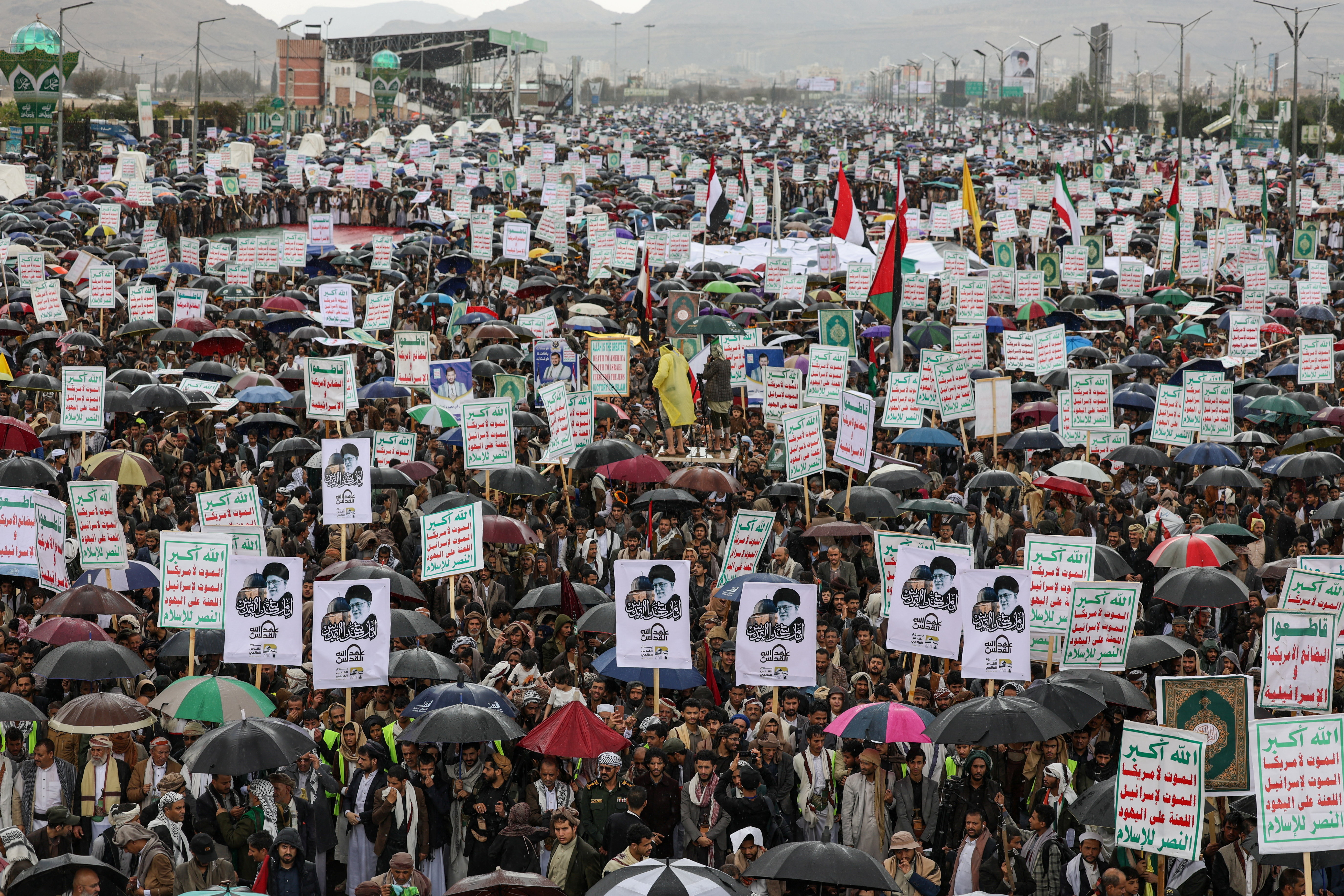 Houthi supporters rally to mark the al-Quds Day (Jerusalem Day), in Sanaa